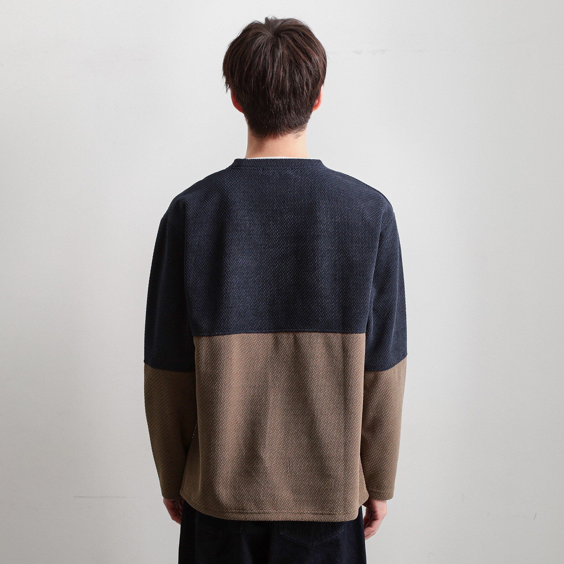 THE SHOP TK「バイカラー モール風長袖Tシャツ」|Tシャツ・カットソー|