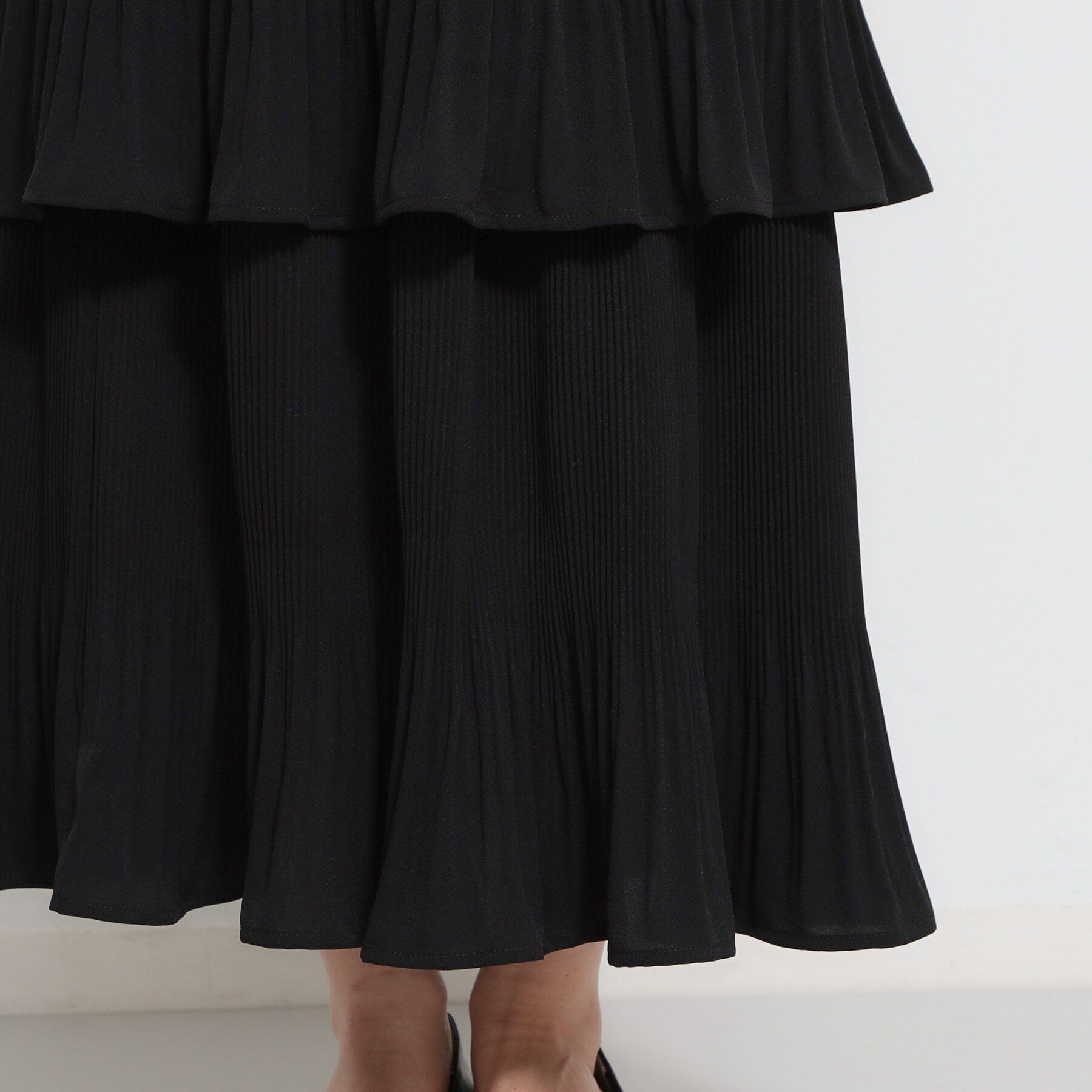 THE SHOP TK「【きれいめにもカジュアルにも】2段ティアードプリーツスカート」|スカート|