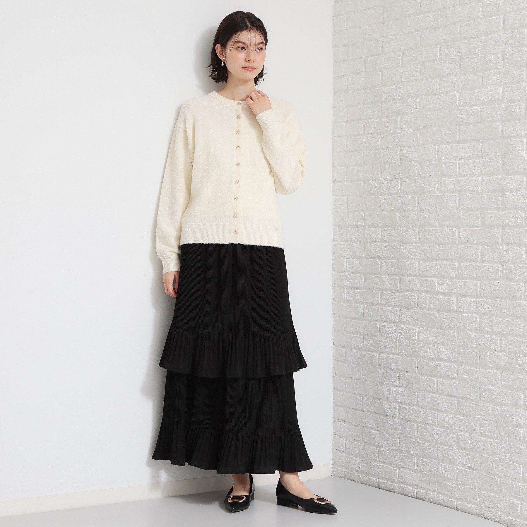 THE SHOP TK「【きれいめにもカジュアルにも】2段ティアードプリーツスカート」|スカート|