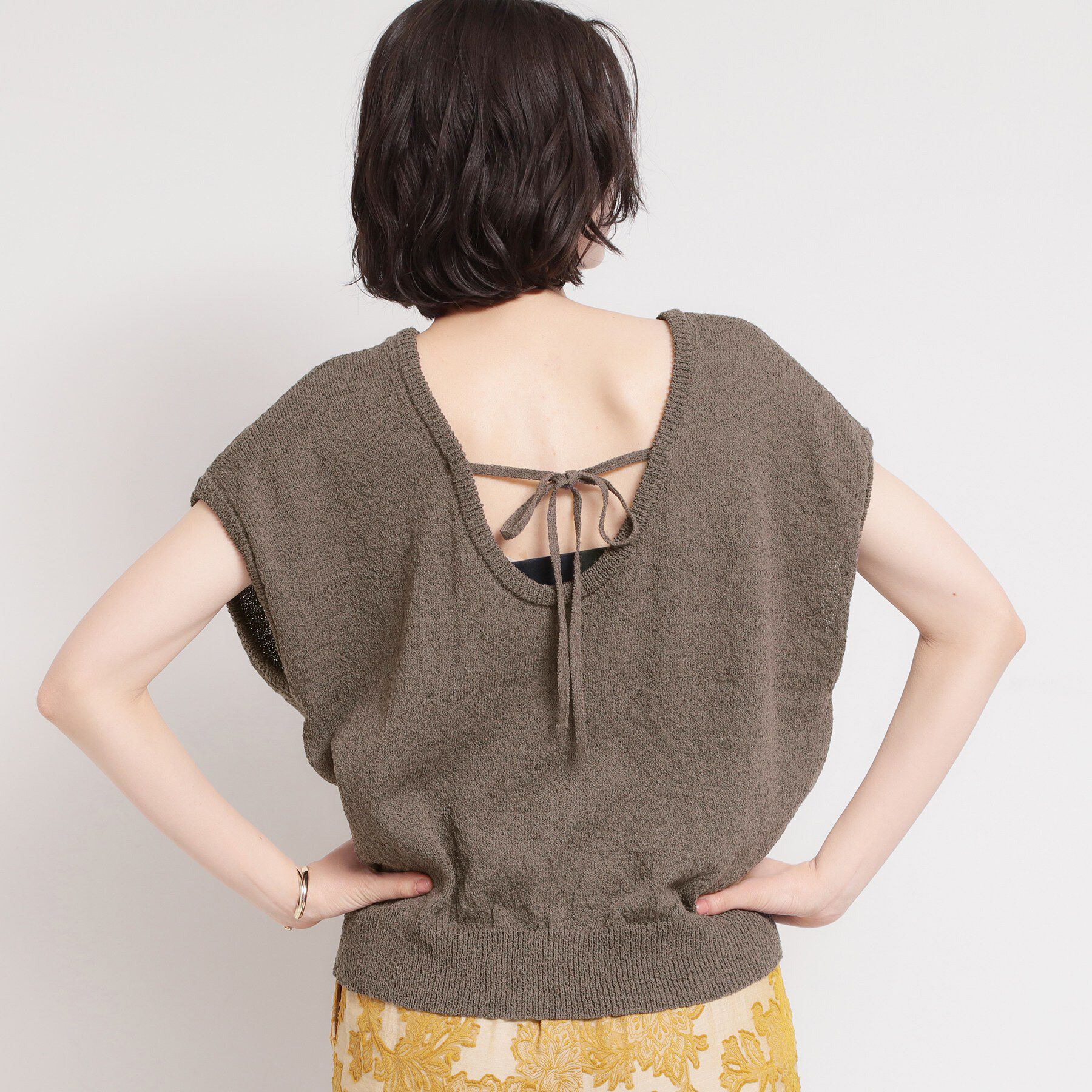 THE SHOP TK「さりげない抜け感 ペーパーヤーン風ニット」|ニット・セーター|