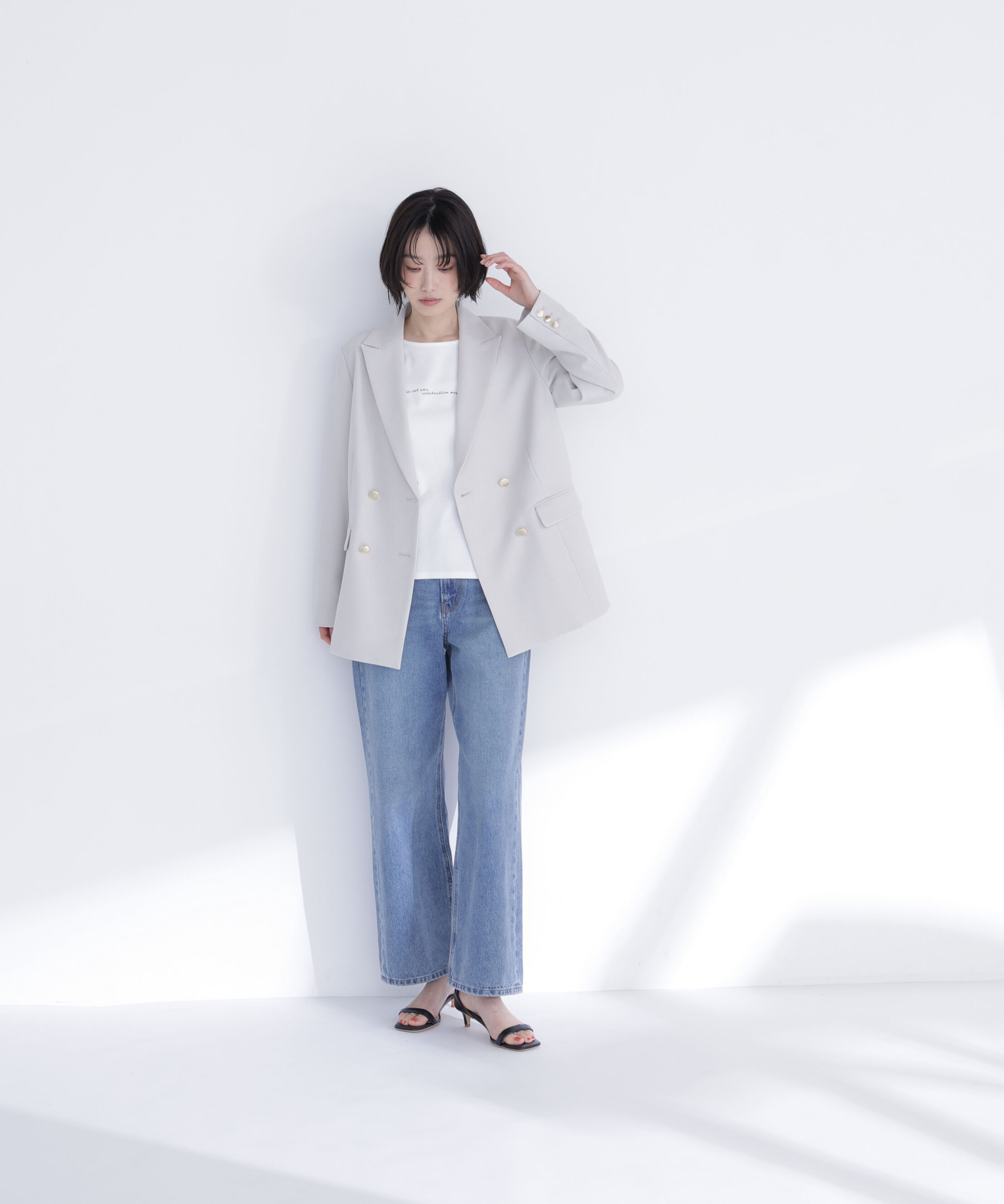  「ダブルブレスト  SETUP ボクシージャケット」|ブルゾン・スタジャン|