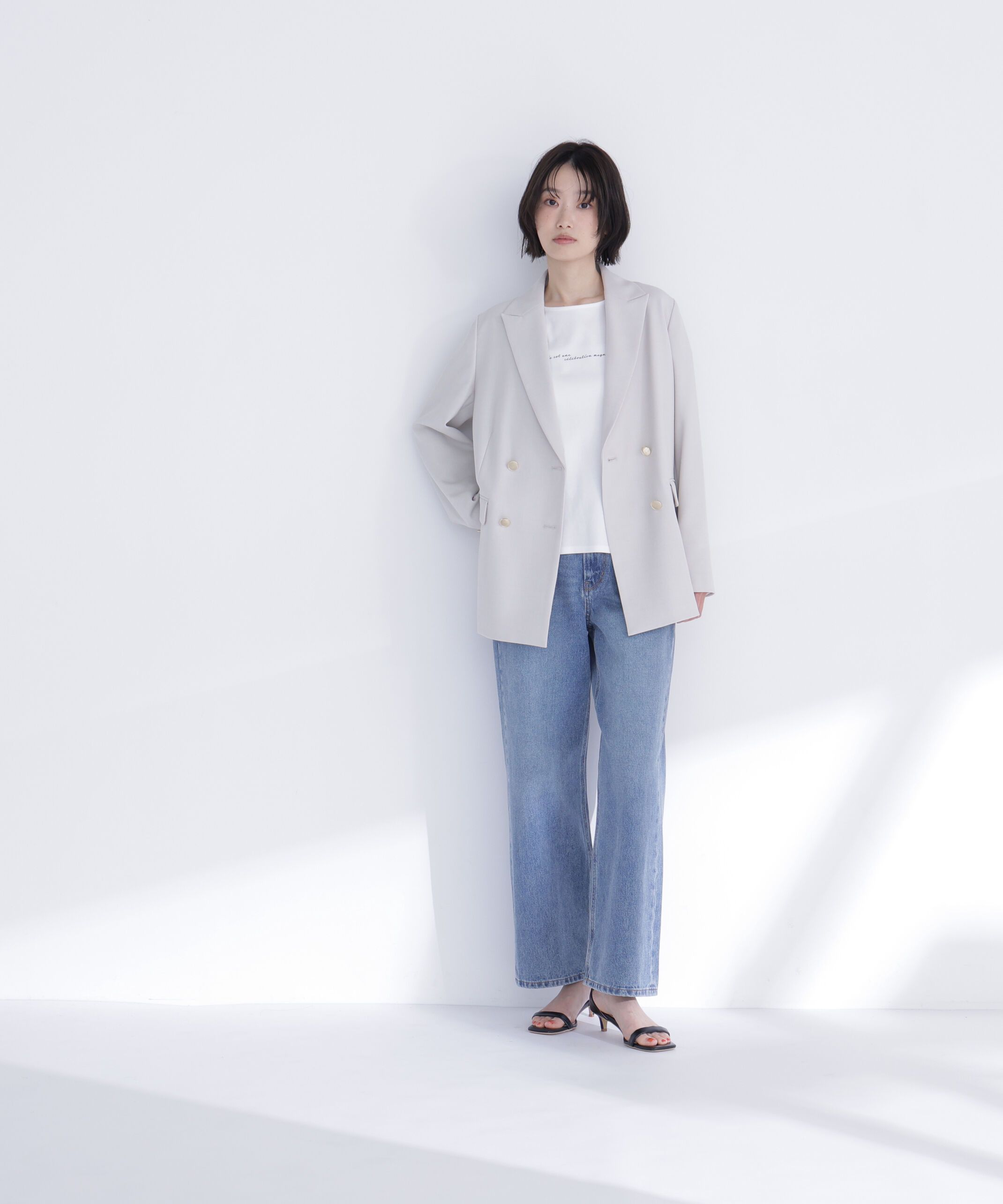  「ダブルブレスト  SETUP ボクシージャケット」|ブルゾン・スタジャン|