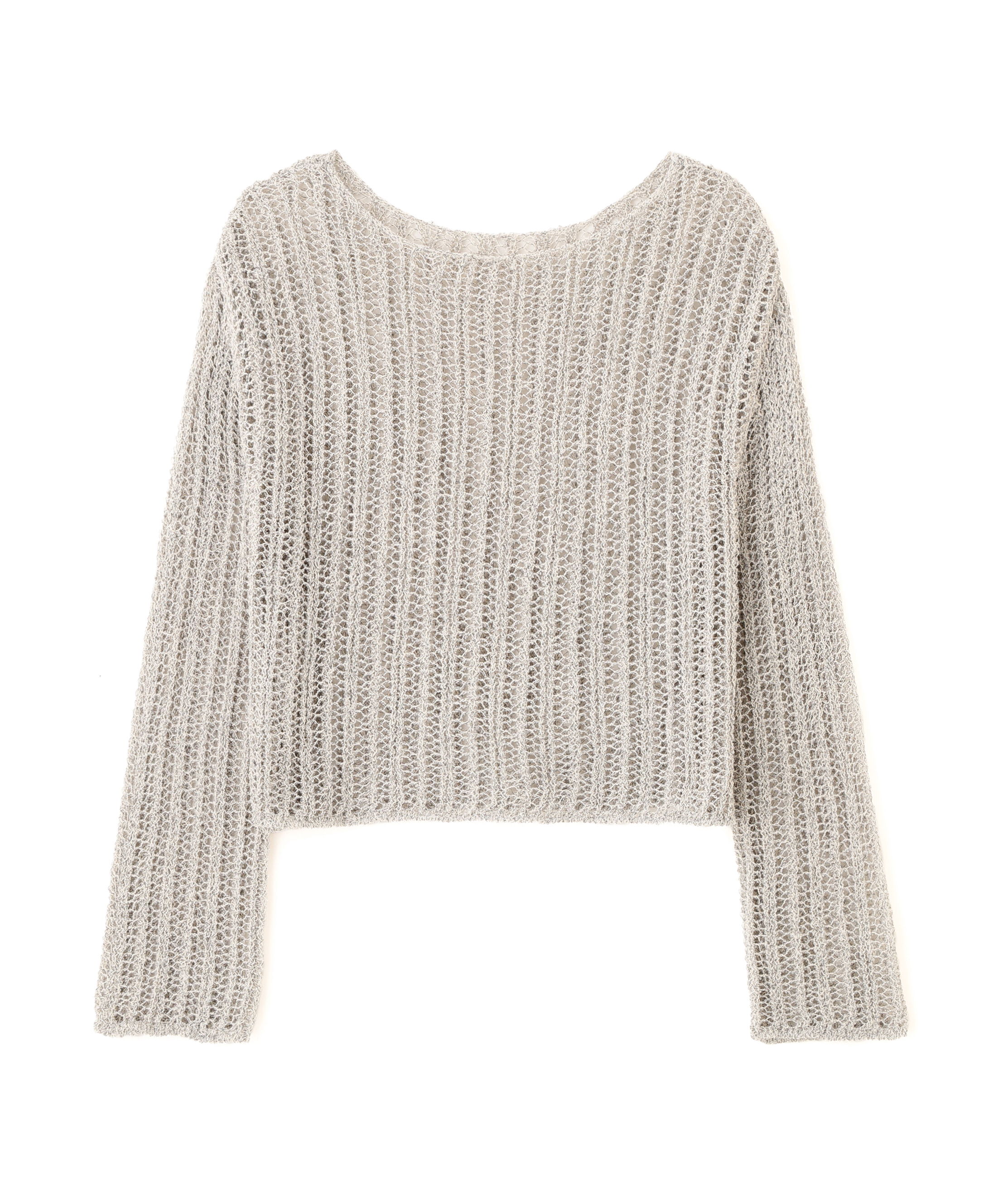  「〈N.〉透かし編みクロップドニット」|ニット・セーター|