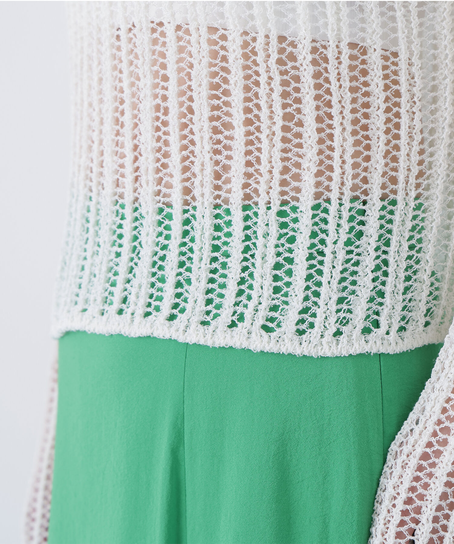  「〈N.〉透かし編みクロップドニット」|ニット・セーター|