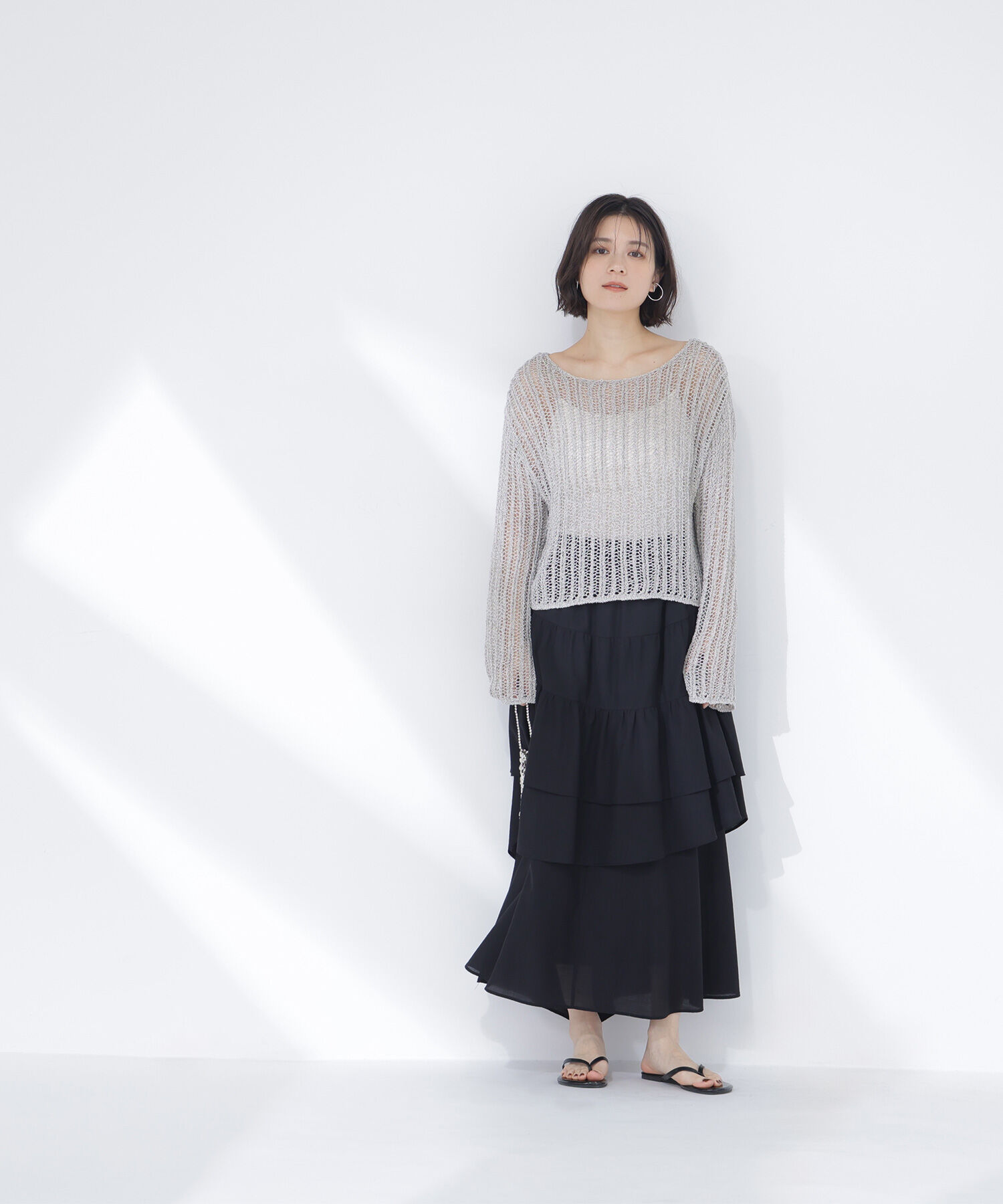  「アシンメトリーティアードスカート」|スカート|