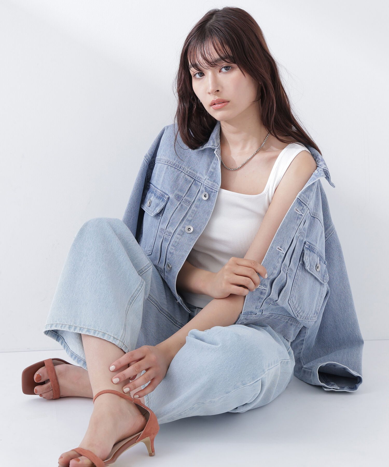  「カップ付インナーシリーズ タンクトップ」|Tシャツ・カットソー|オフホワイト1