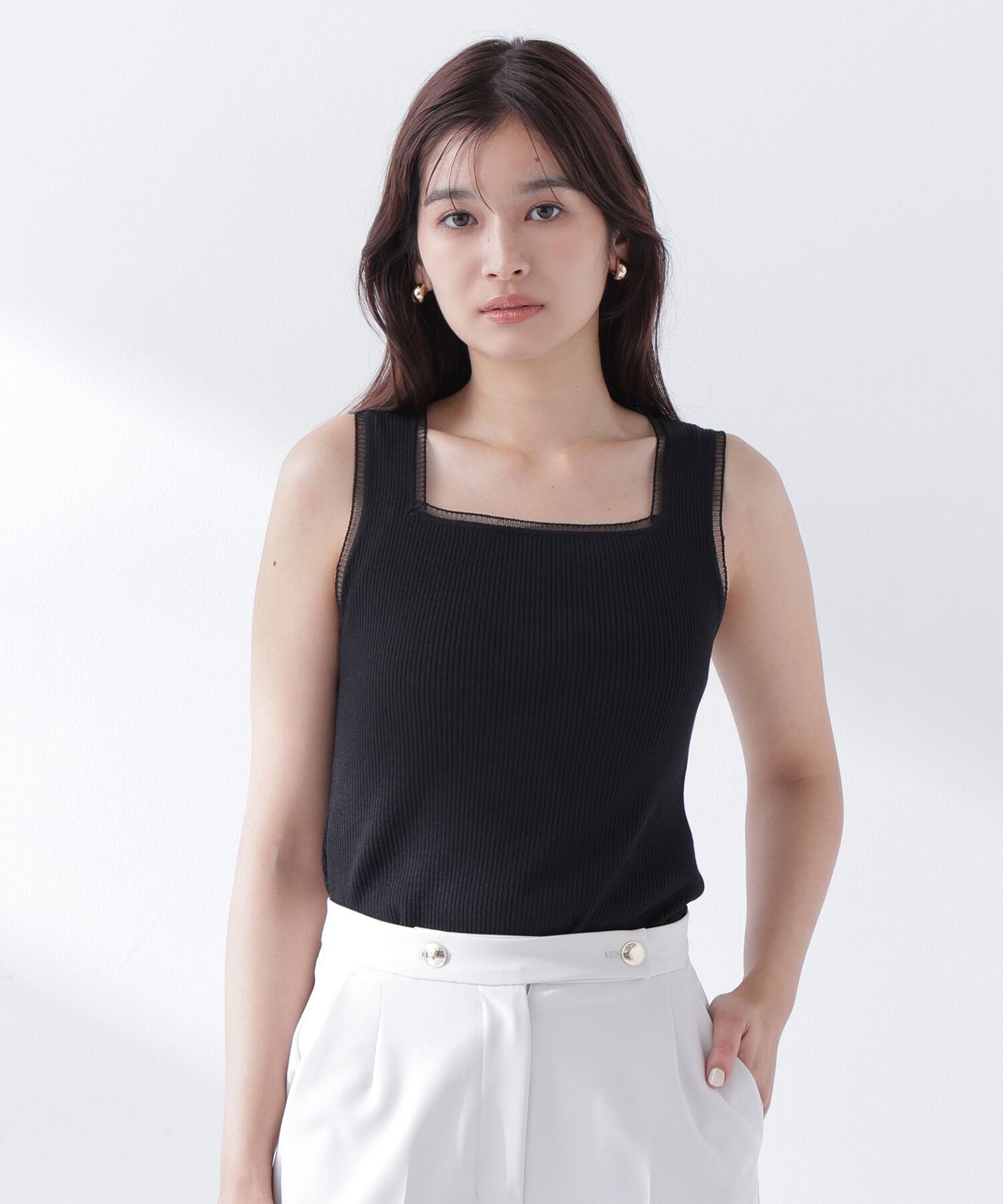  「前後2wayニットタンク」|ニット・セーター|