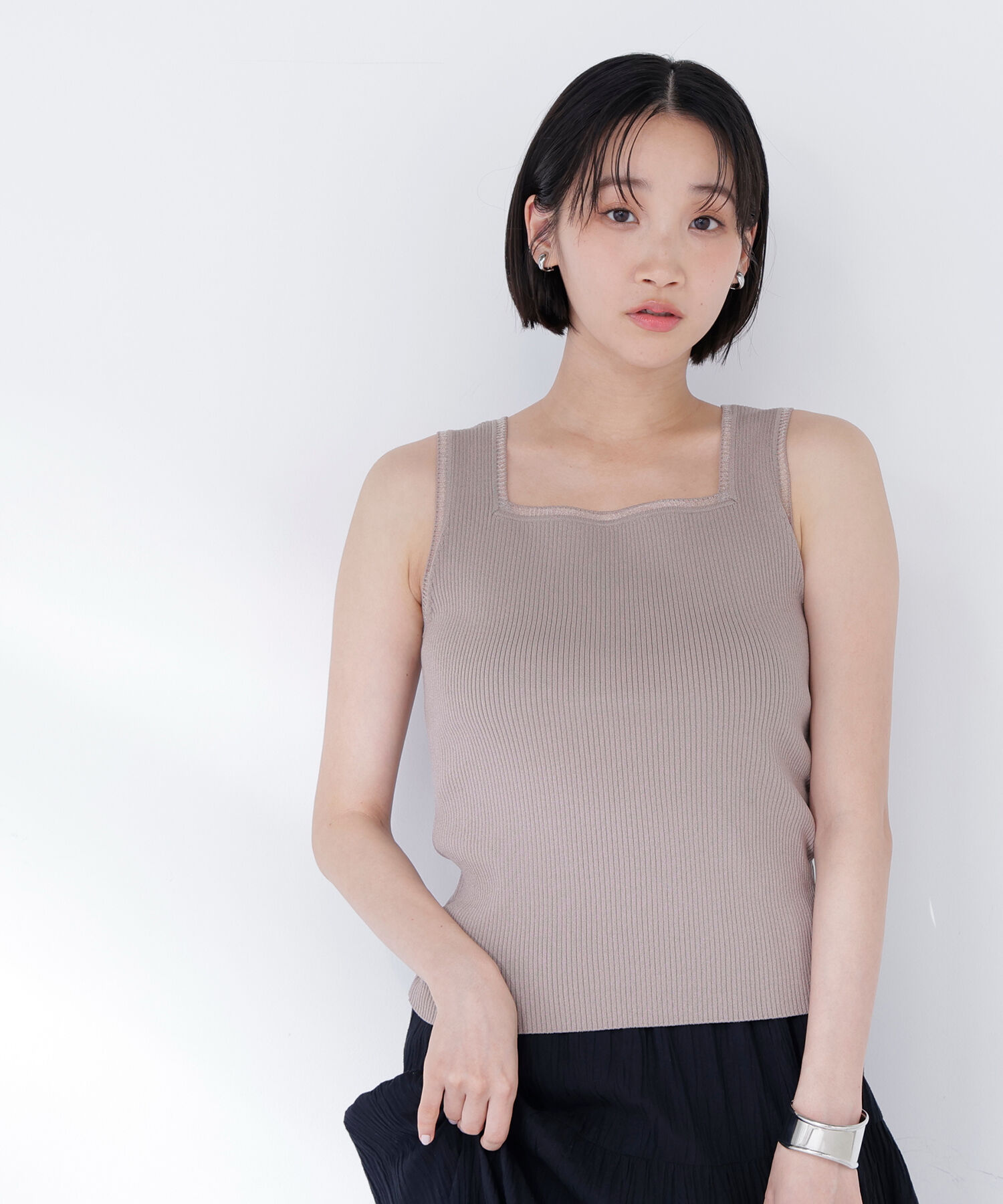  「前後2wayニットタンク」|ニット・セーター|