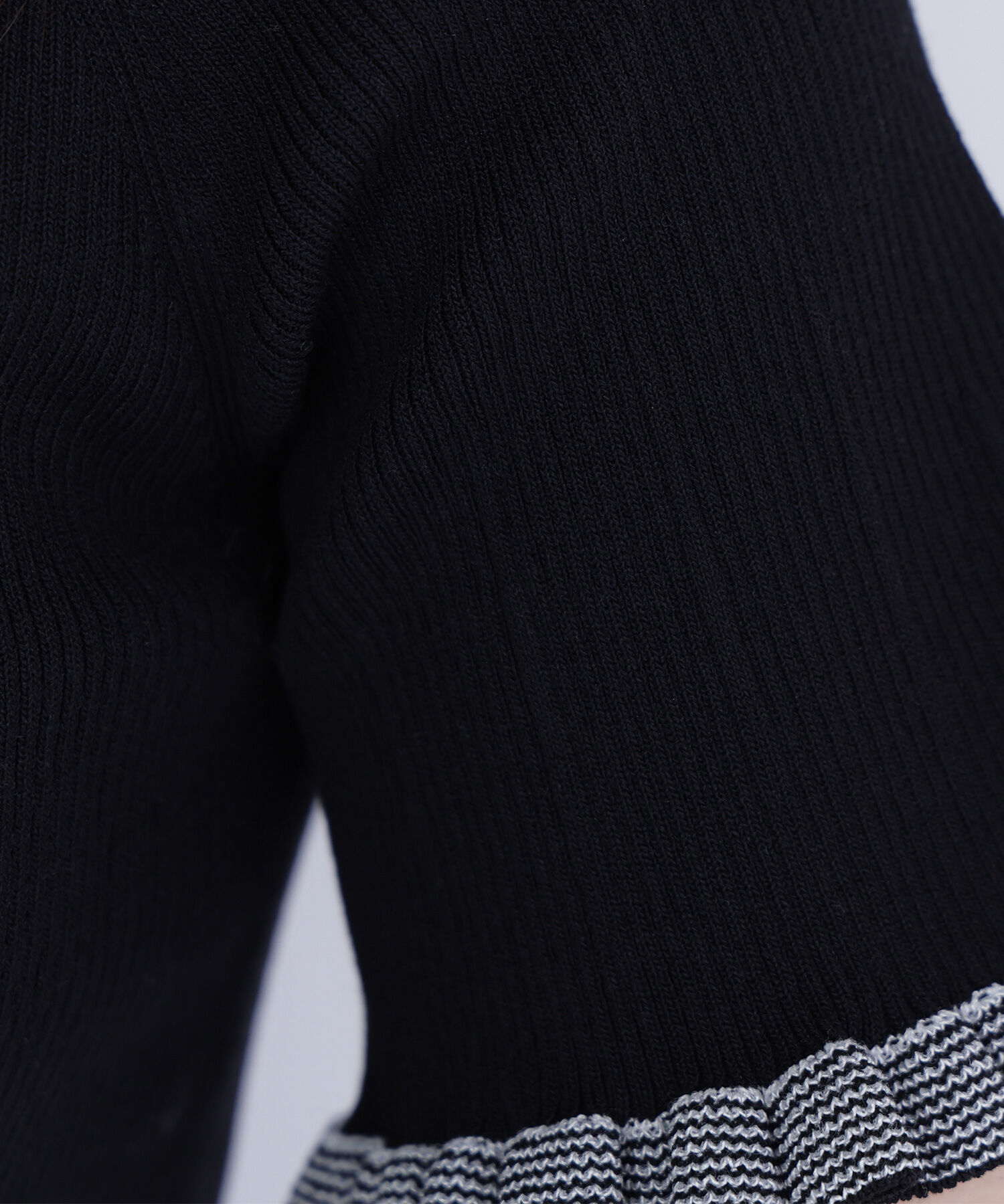  「ボーダーフリルスリーブニット」|ニット・セーター|