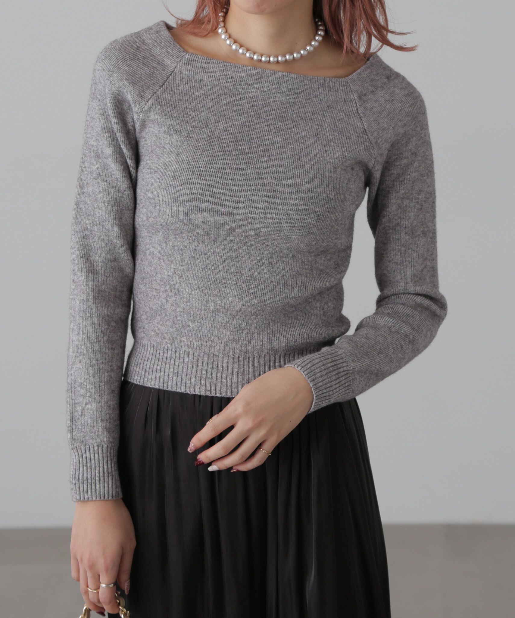  「スクエアネックコンパクトニット」|ニット・セーター|