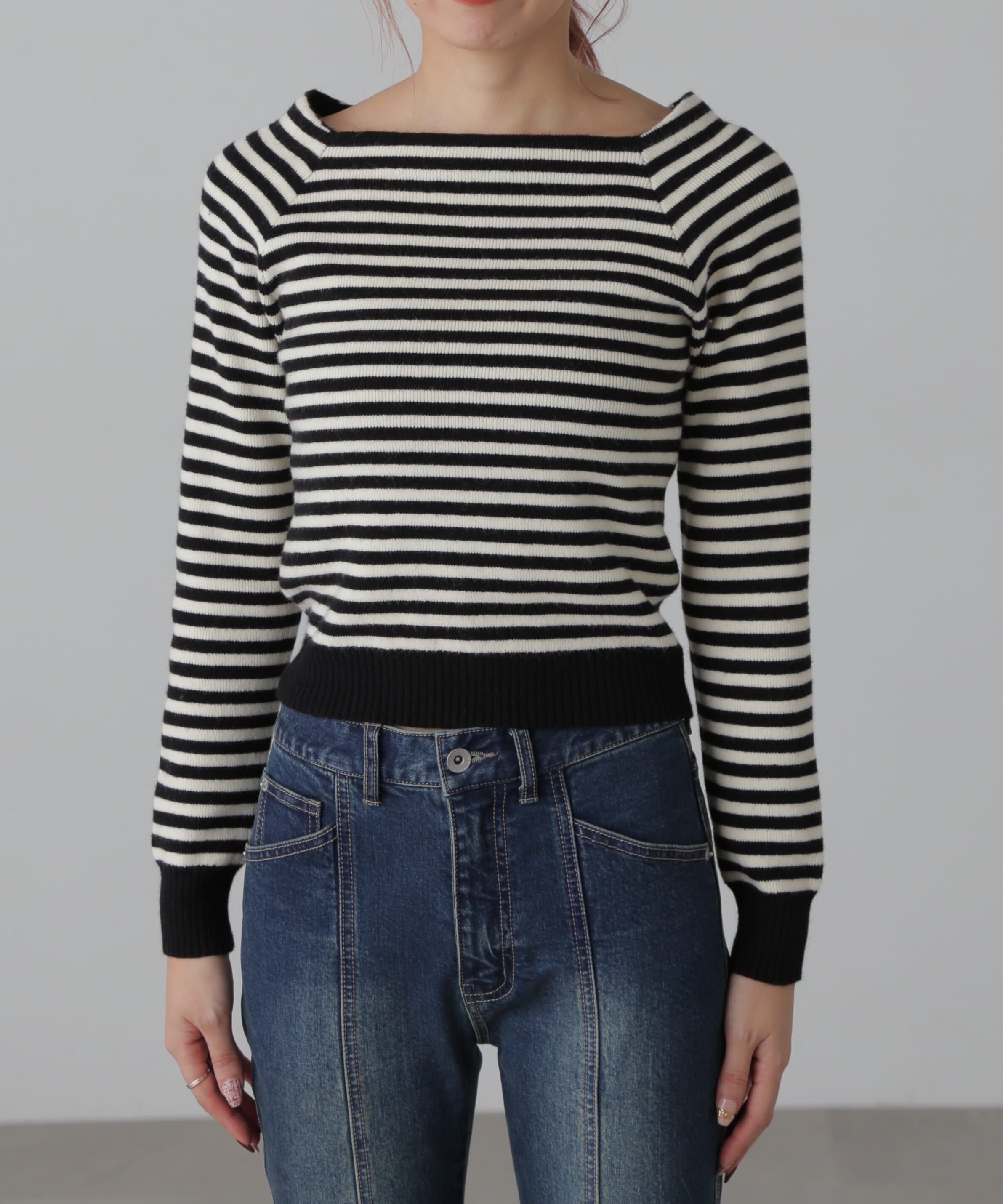  「スクエアネックコンパクトニット」|ニット・セーター|