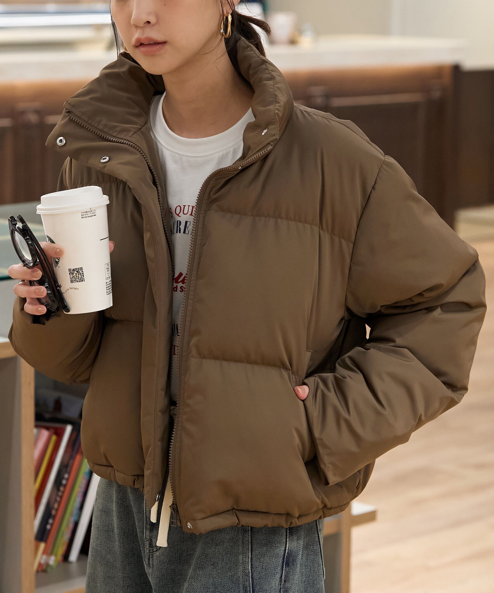  「スタンドショート中綿ブルゾン」|ブルゾン・スタジャン|