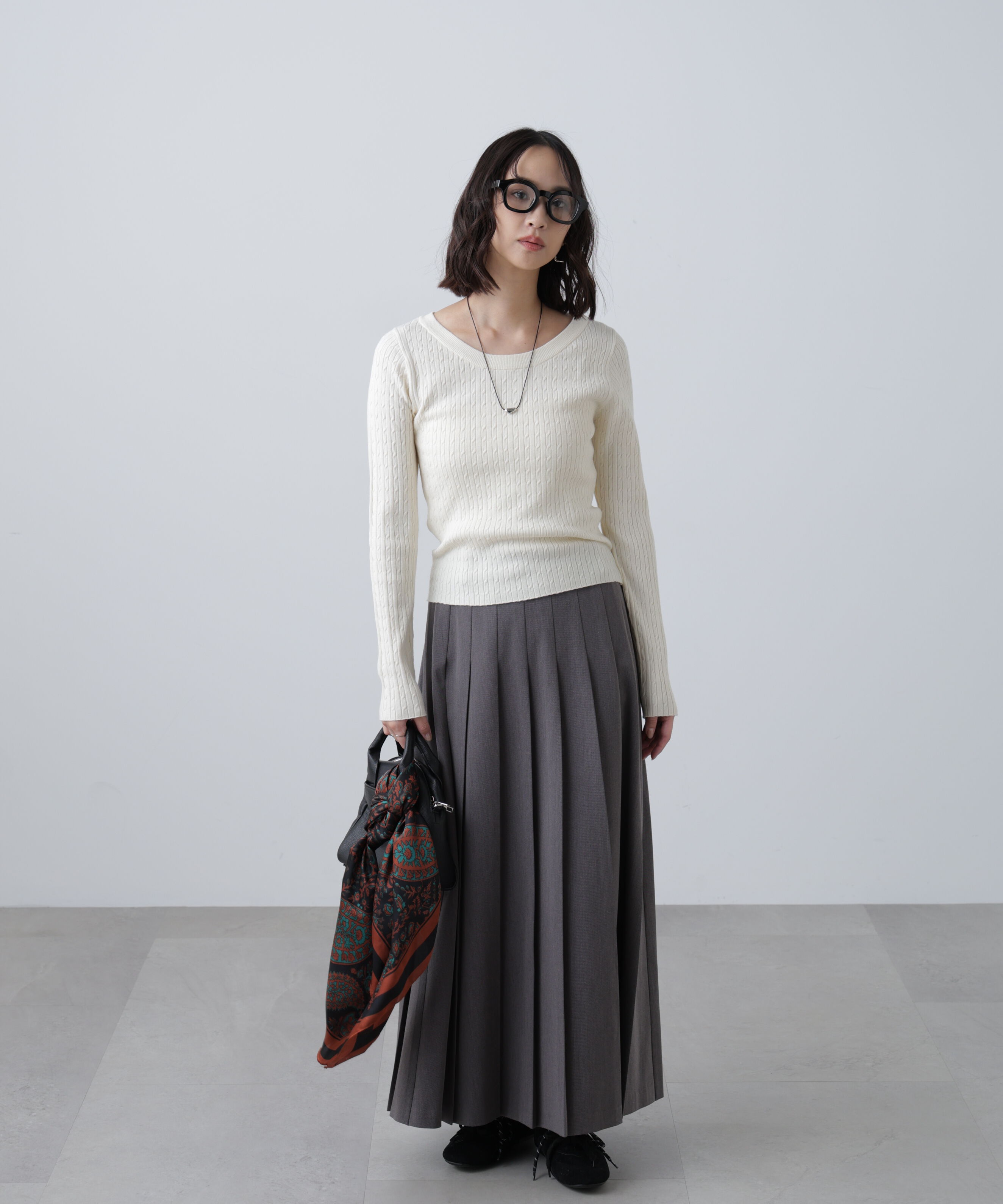  「プリーツロングスカート」|スカート|