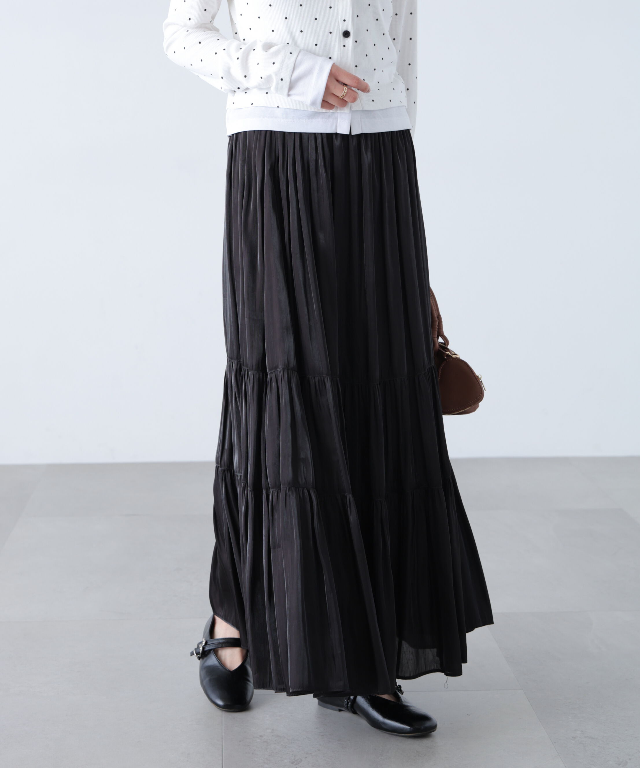  「シャイニーティアードスカート」|スカート|