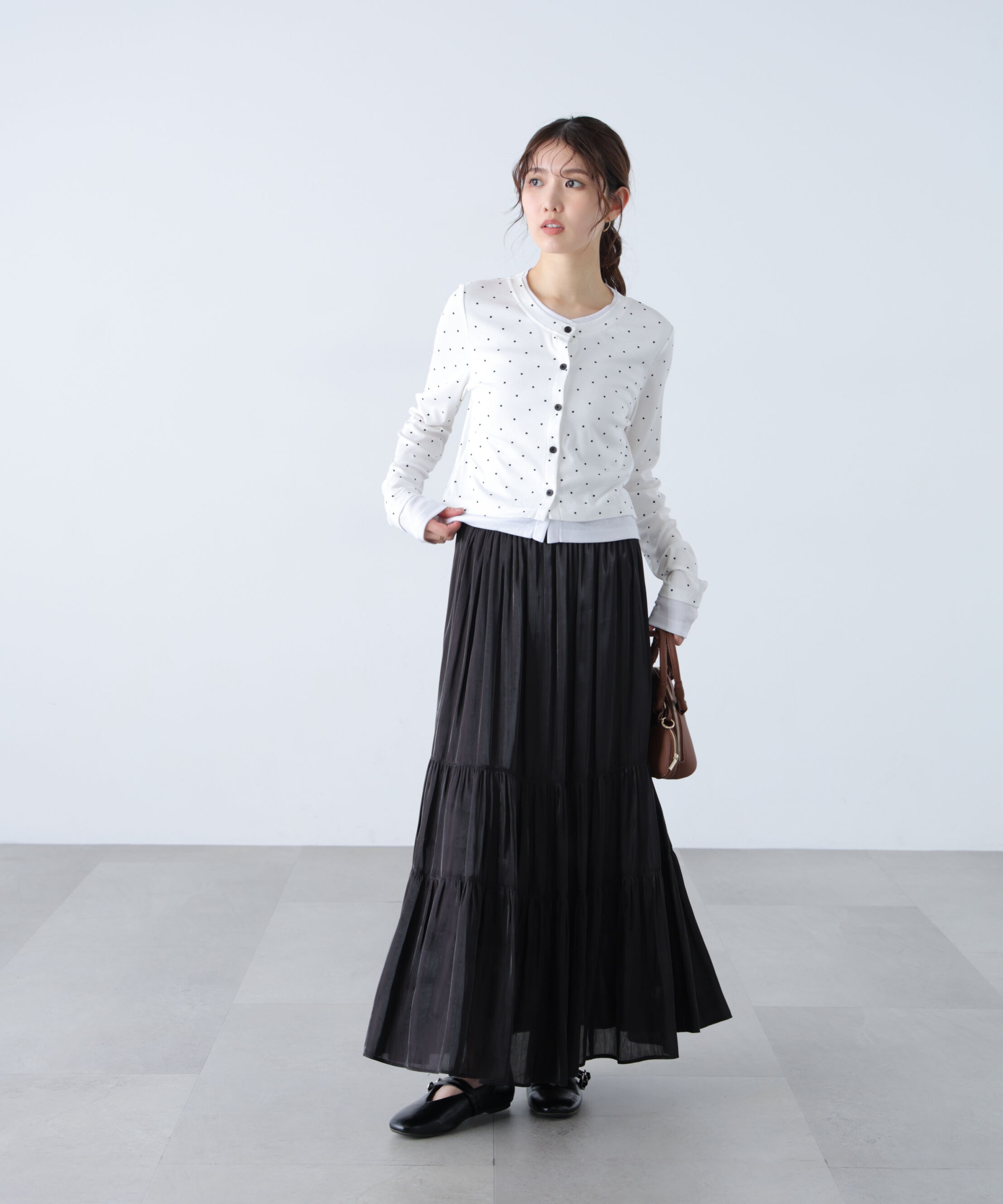  「シャイニーティアードスカート」|スカート|