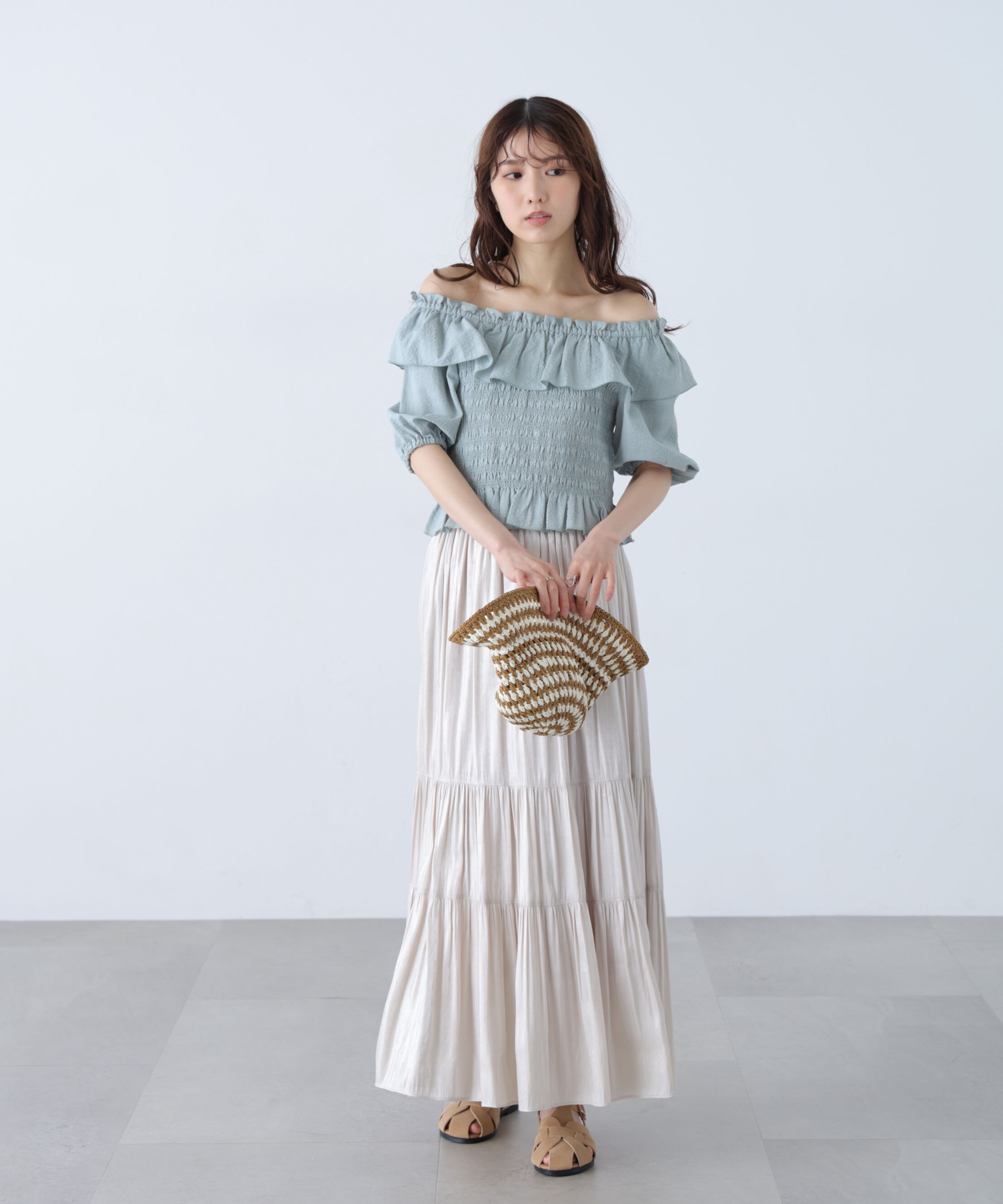  「シャイニーティアードスカート」|スカート|