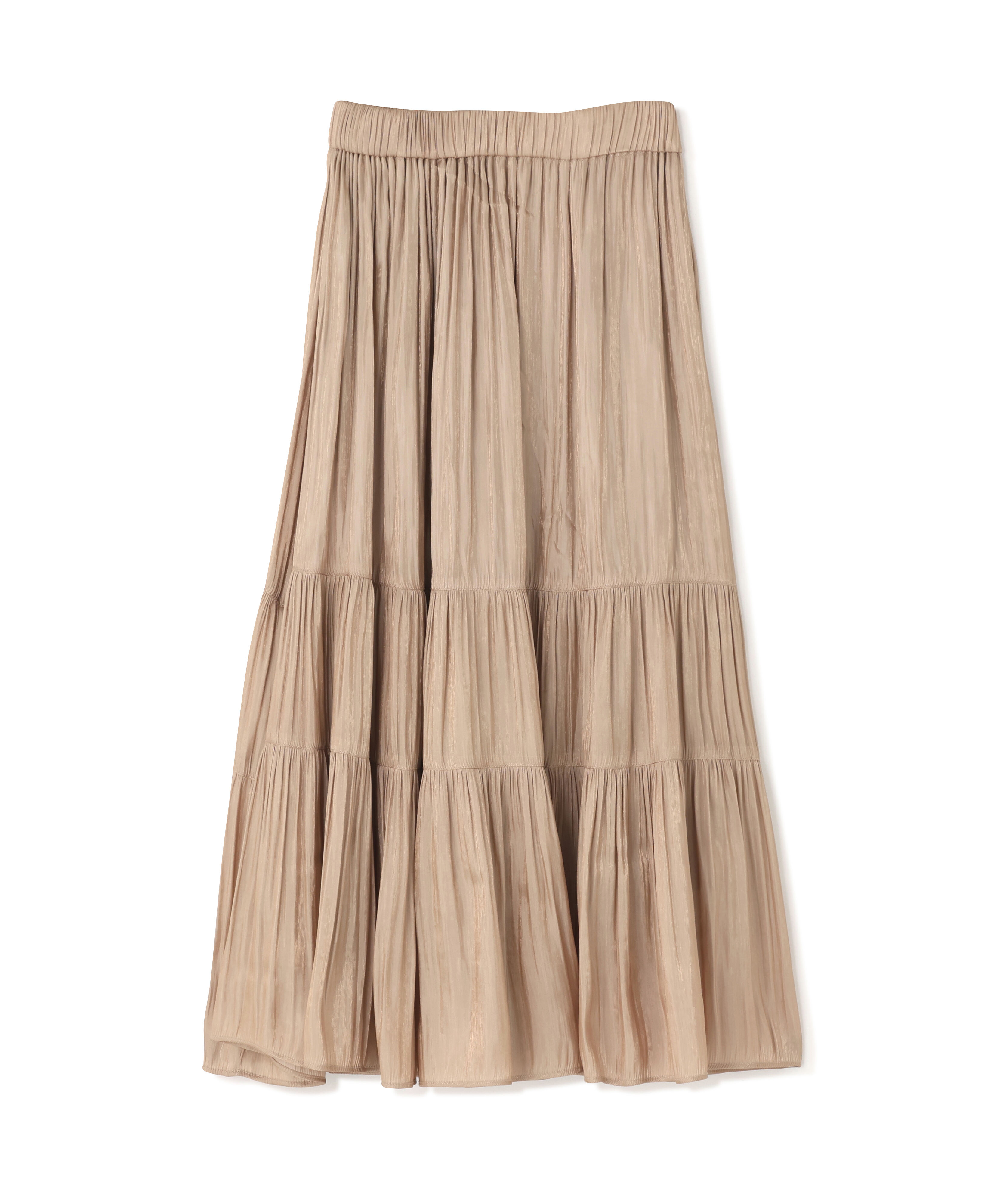  「シャイニーティアードスカート」|スカート|ベージュ22