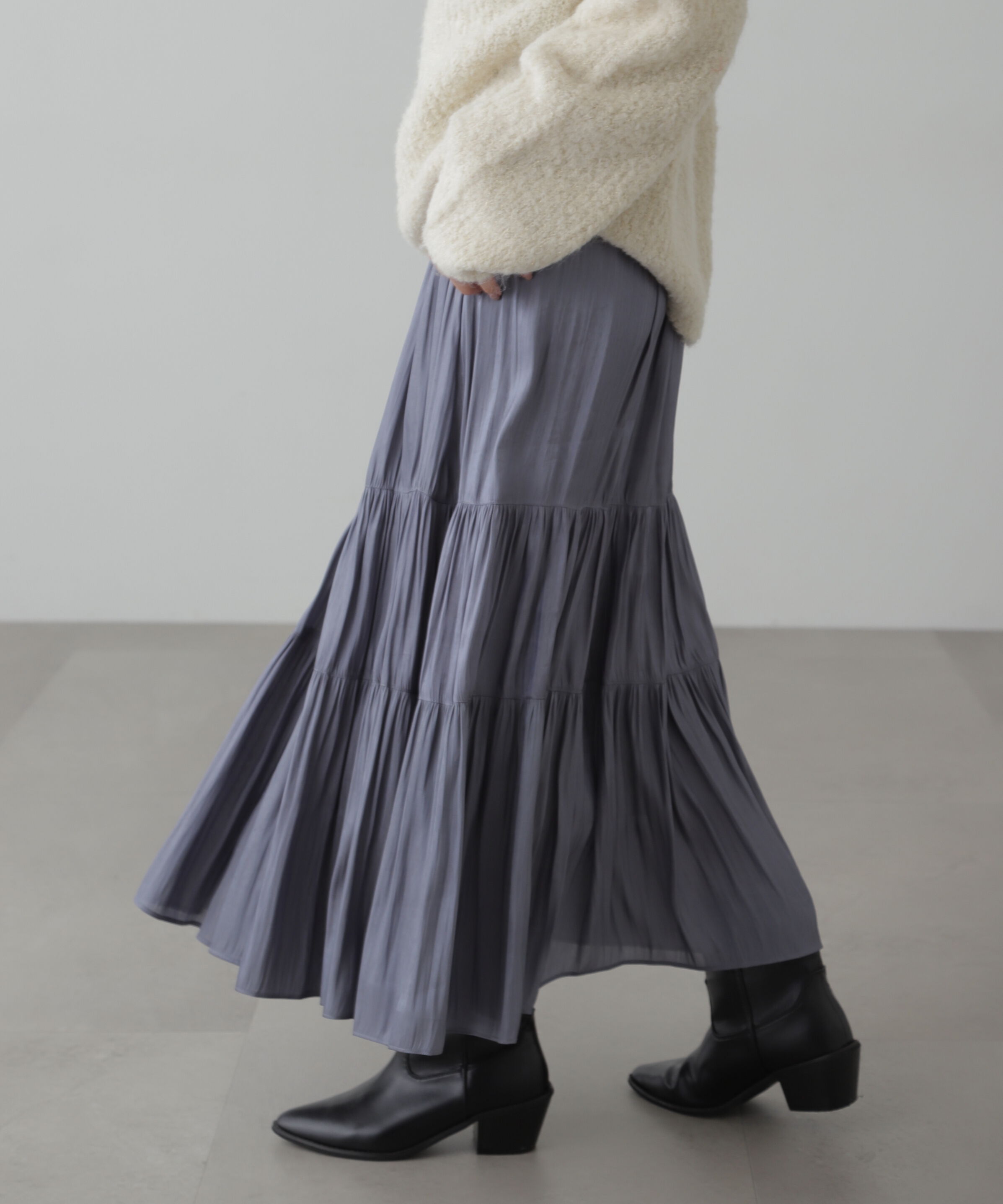  「シャイニーティアードスカート」|スカート|