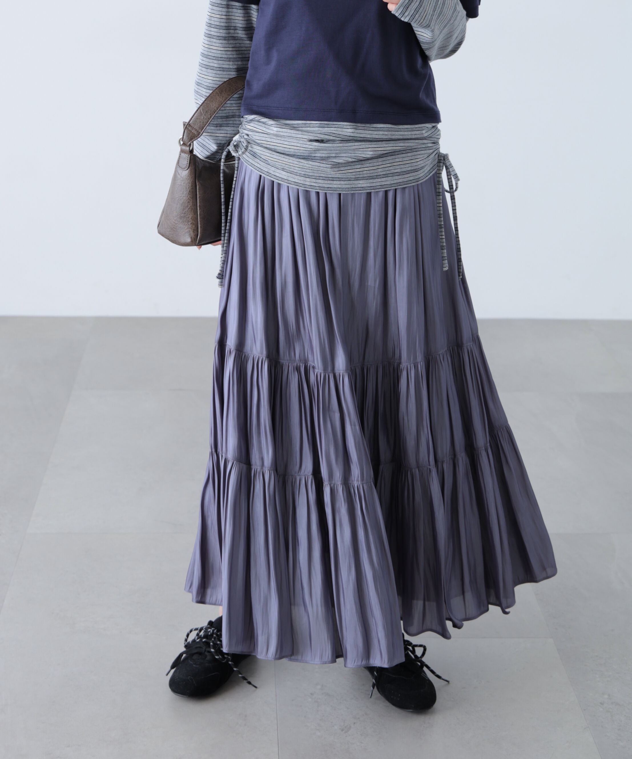  「シャイニーティアードスカート」|スカート|