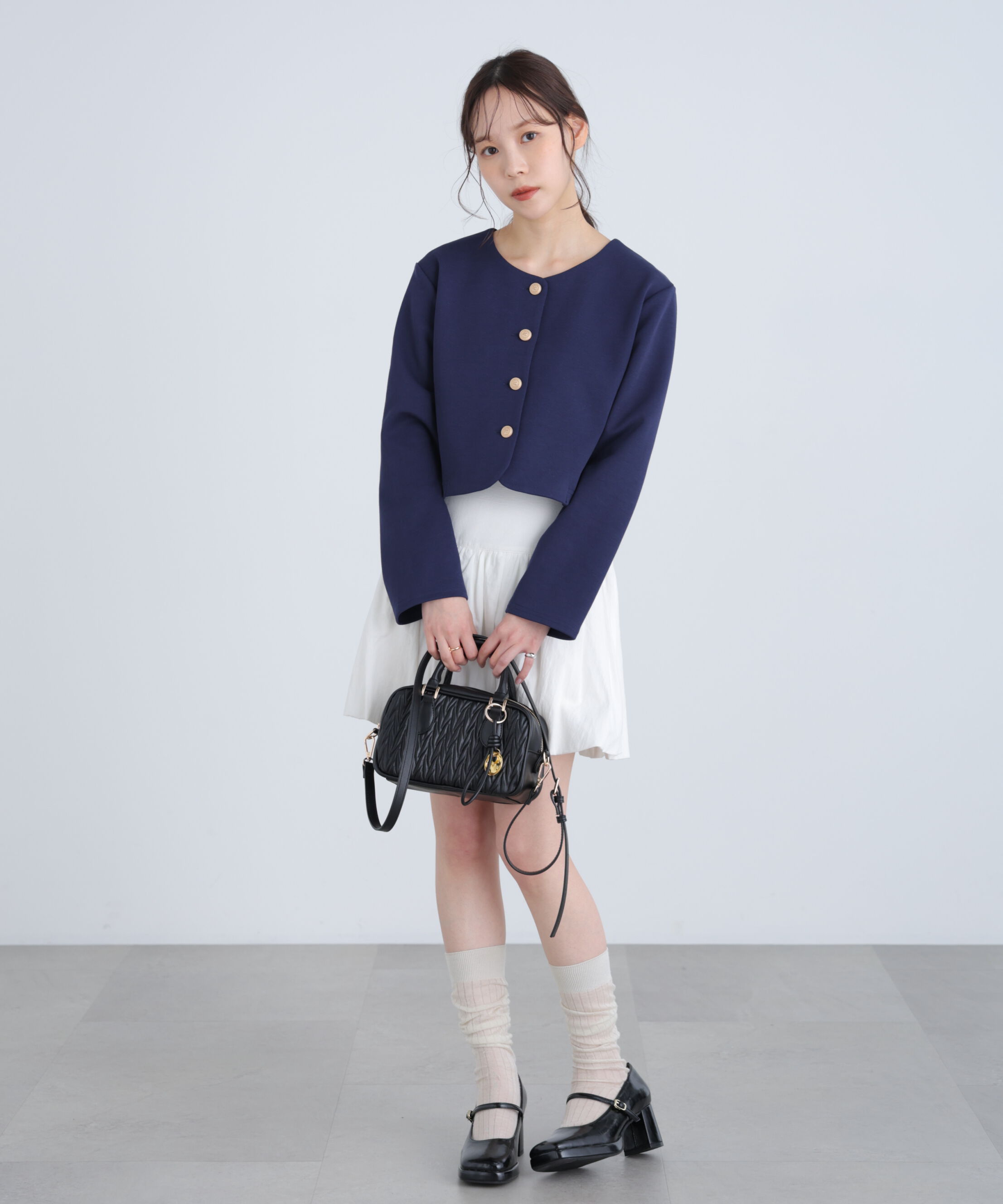  「金ボタンノーカラージャケット」|ブルゾン・スタジャン|