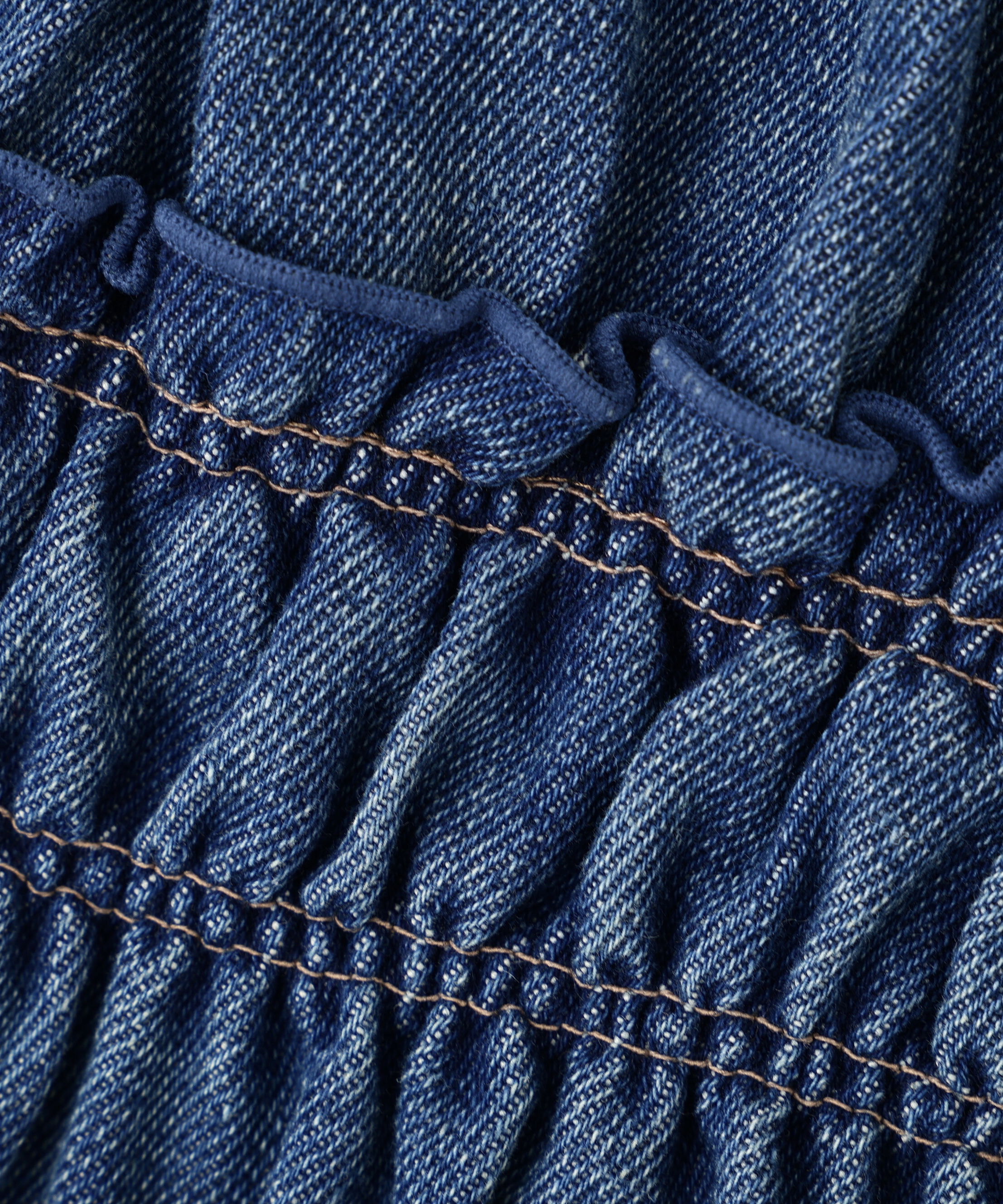  「シャーリングデニムビスチェ」|シャツ・ブラウス|