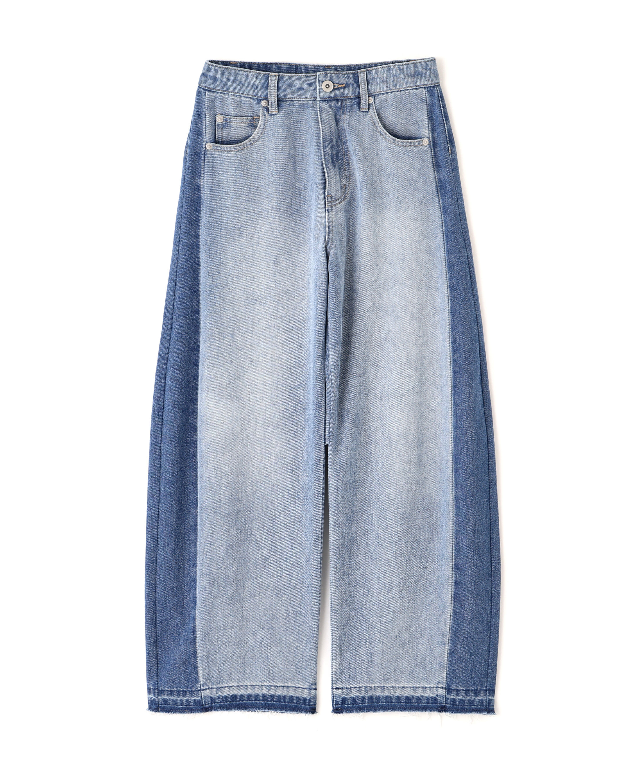  「[低身長サイズ/Sシリーズ]配色パネルバレルワイドパンツ」|その他|