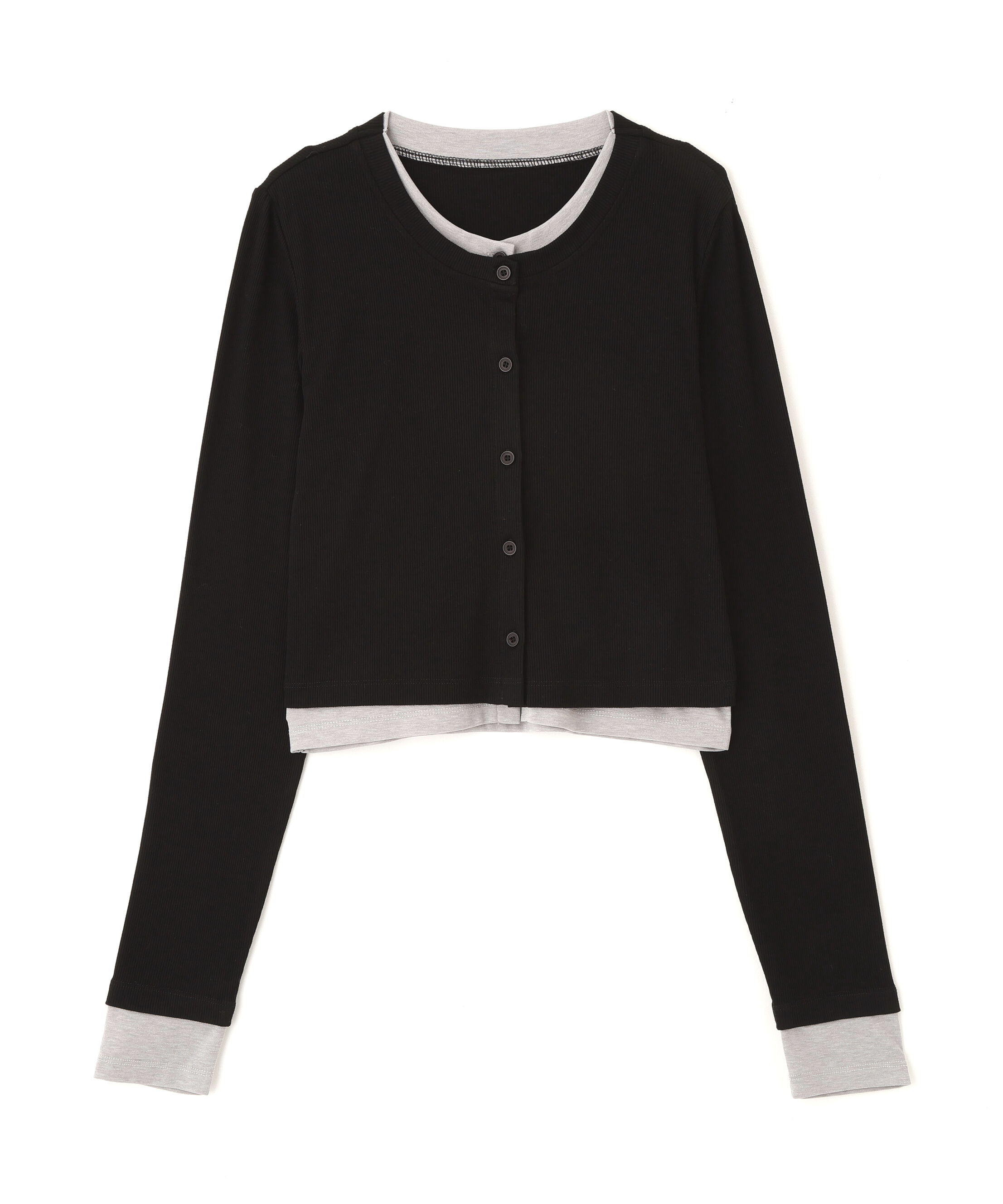  「レイヤード風カットソーカーディガン」|Tシャツ・カットソー|