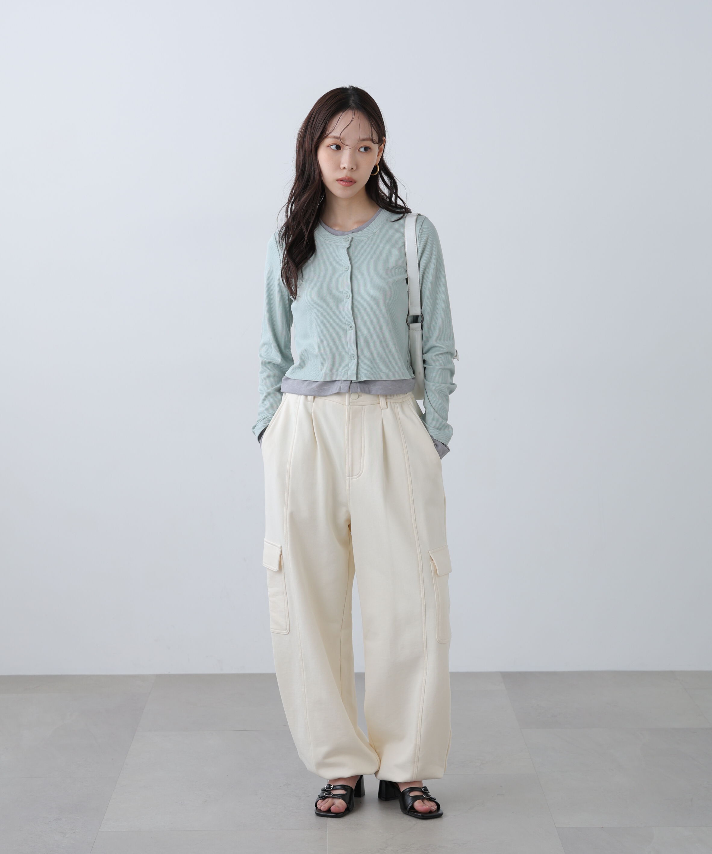  「レイヤード風カットソーカーディガン」|Tシャツ・カットソー|