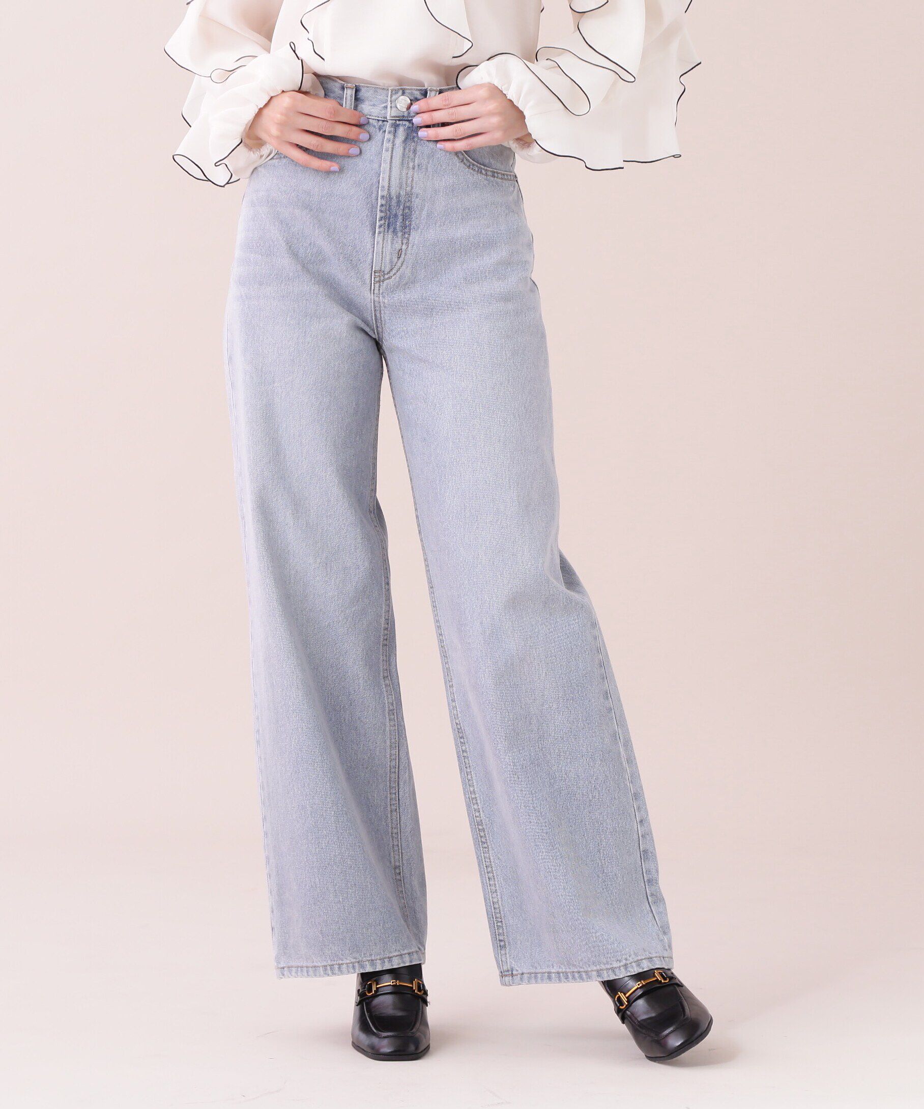  「◆＜ジルバイベーシック＞ストレートワイドデニムパンツ」|その他|