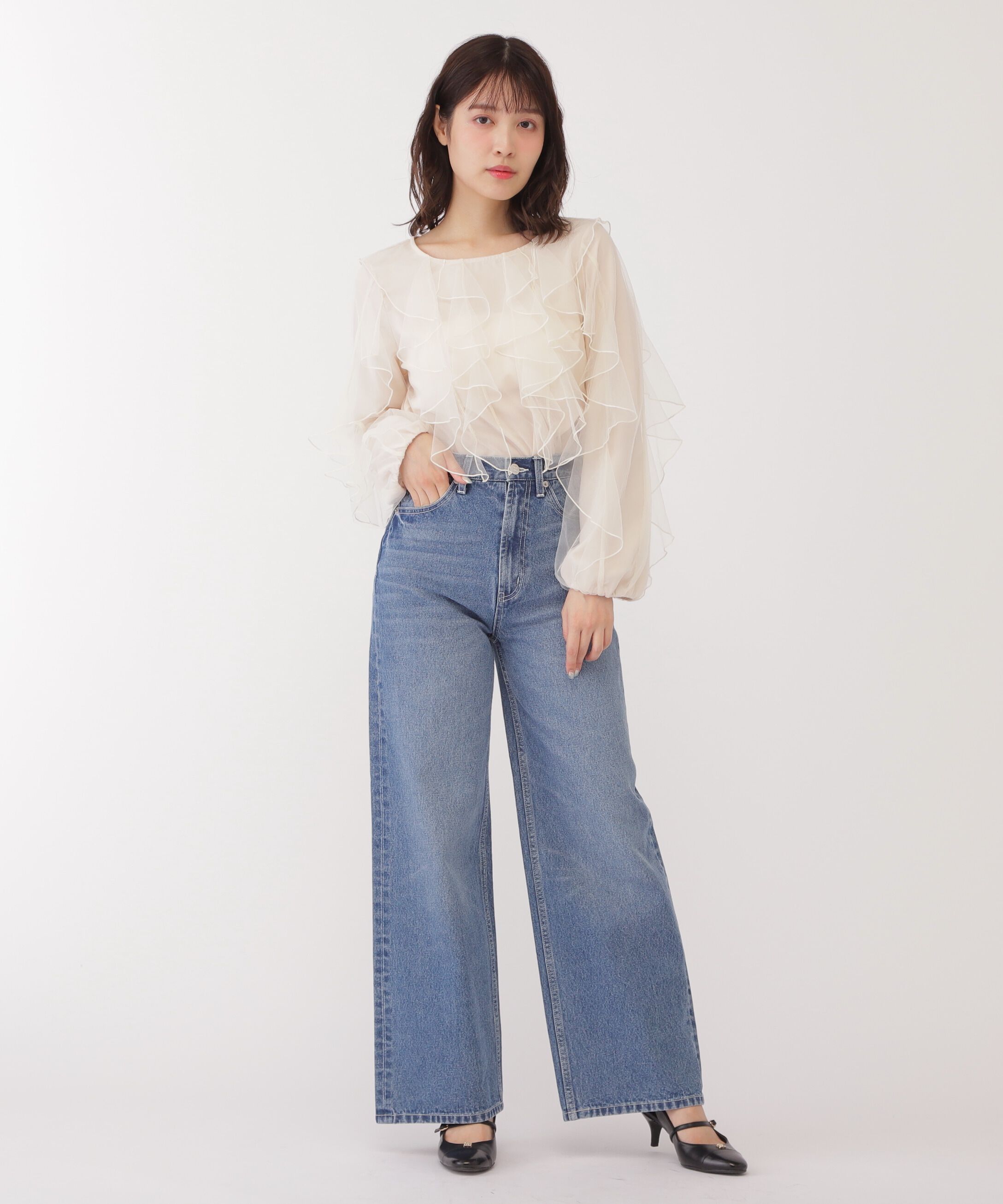  「◆＜ジルバイベーシック＞ストレートワイドデニムパンツ」|その他|