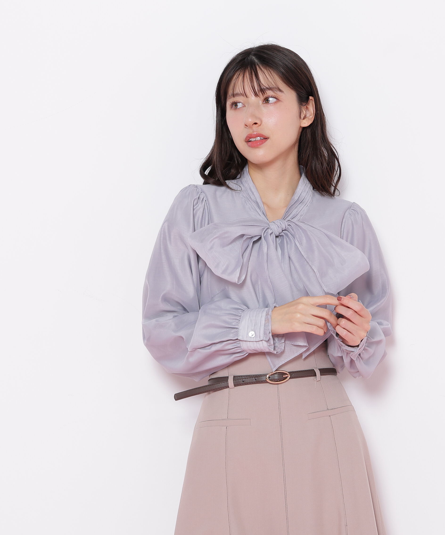  「ピンタックビッグリボンブラウス」|シャツ・ブラウス|