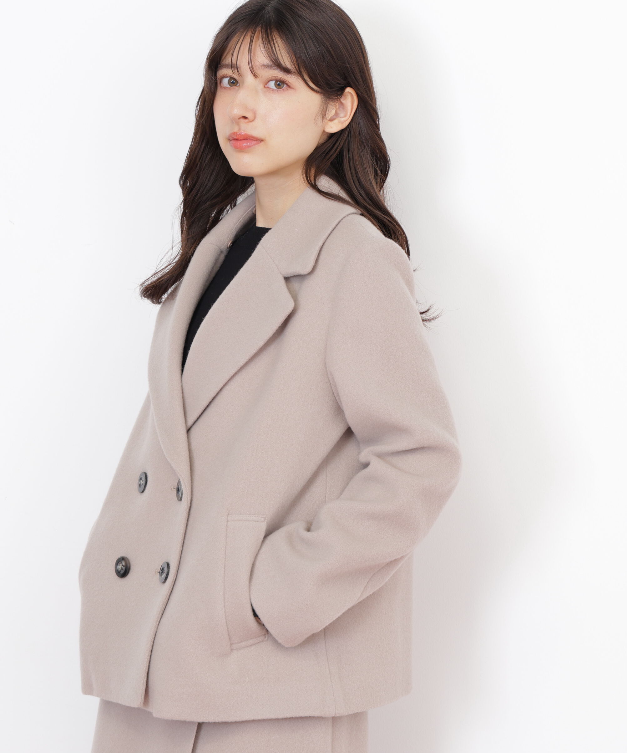  「フェイクファー衿付ジャケット」|その他|