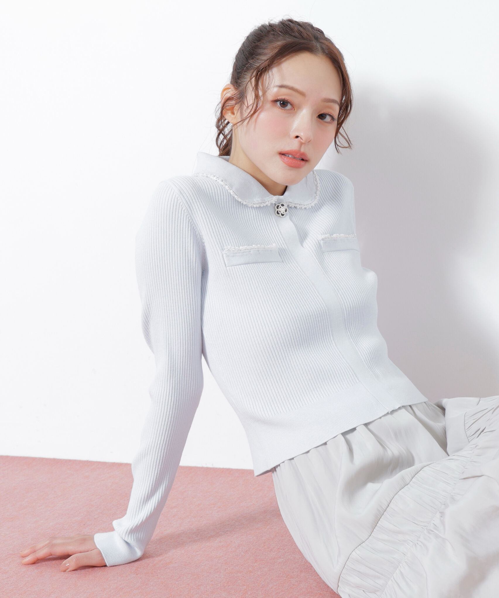  「パールブレードエリツキニット」|ニット・セーター|