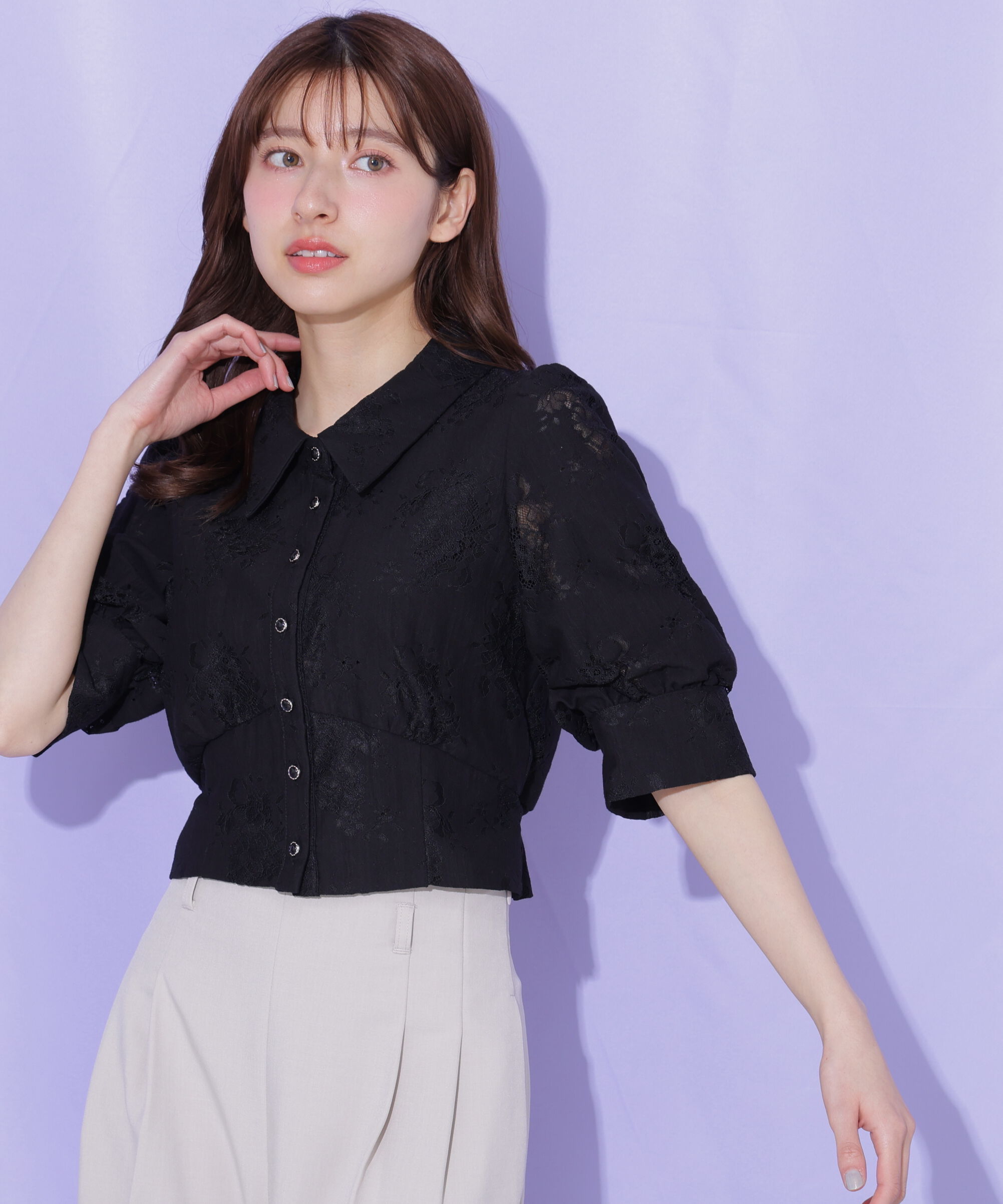  「ウエストビスチェデザインブラウス」|シャツ・ブラウス|