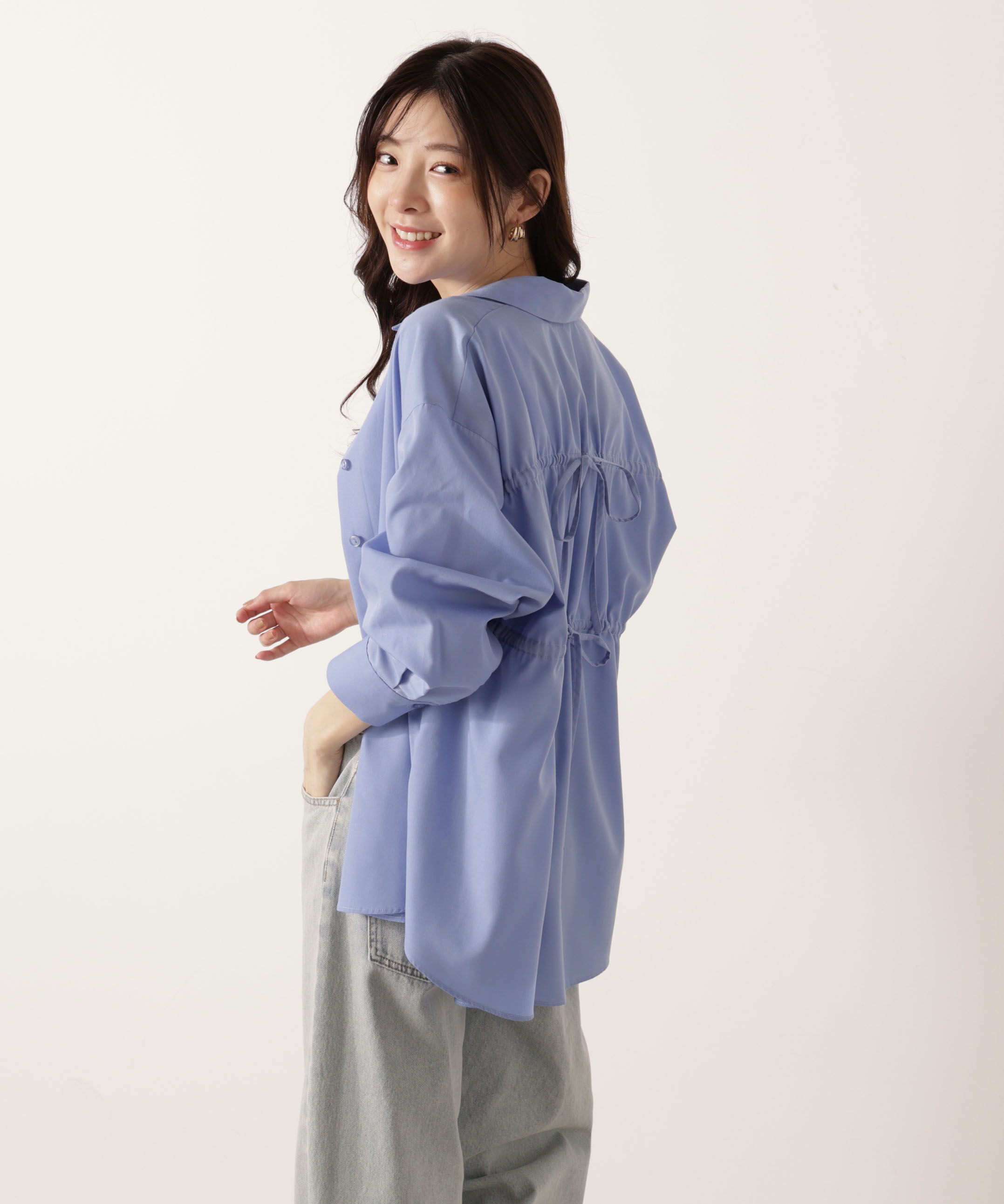 PROPORTION BODY DRESSING「＜ウォッシャブル＞バックリボンシャツ 25AW」|シャツ・ブラウス|