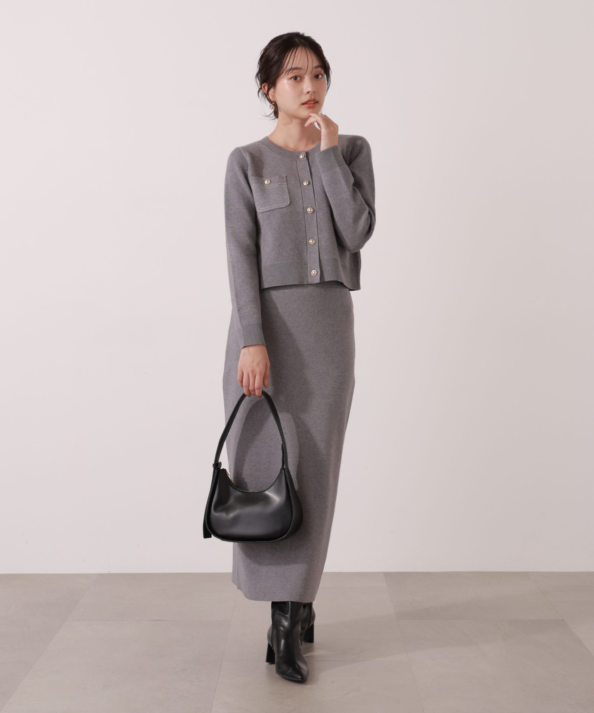 PROPORTION BODY DRESSING「ステッチニットSETUP 25AW」|ワンピース|