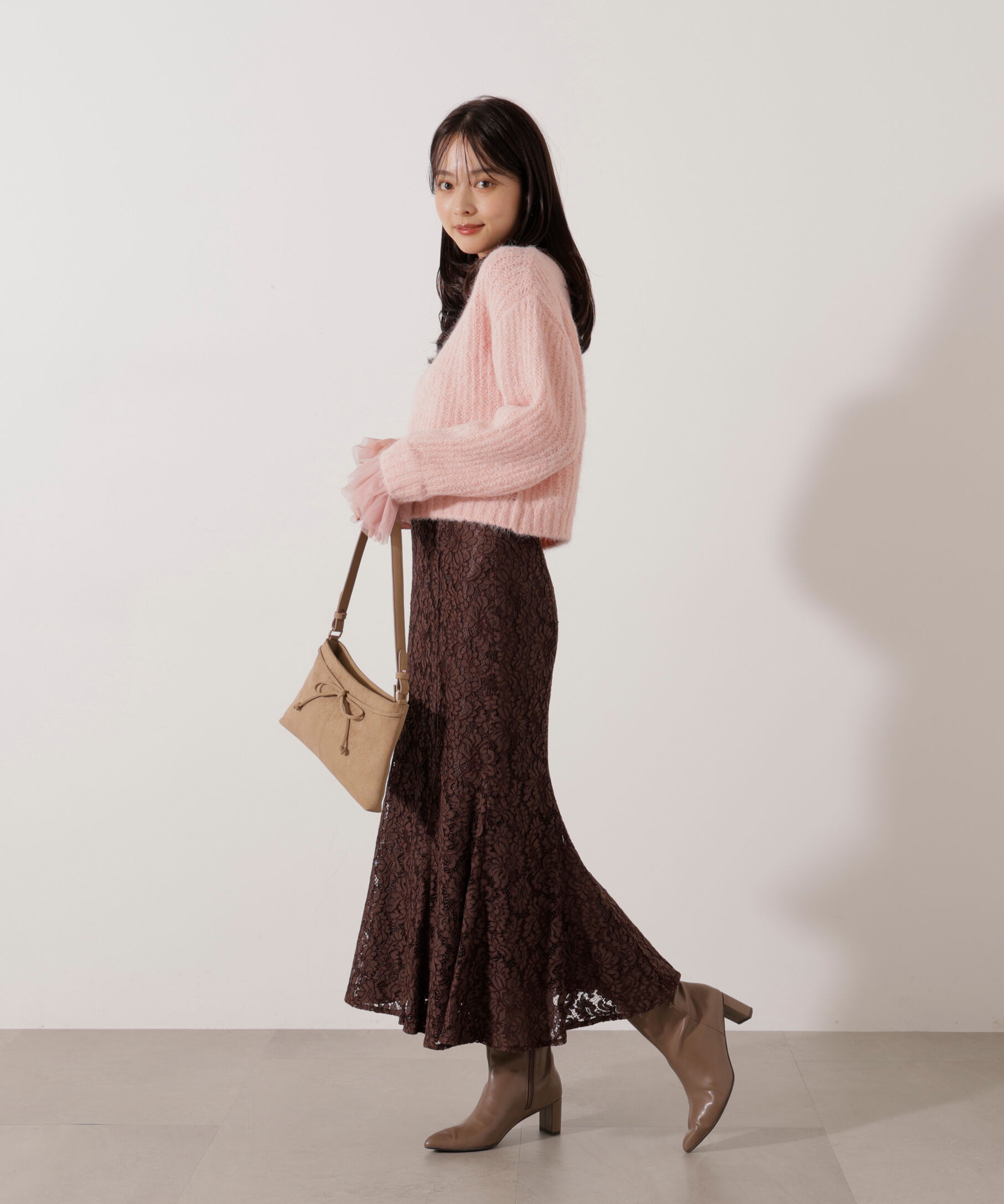 PROPORTION BODY DRESSING「<ウォッシャブル>チュールスリーブボックスニット」|ニット・セーター|