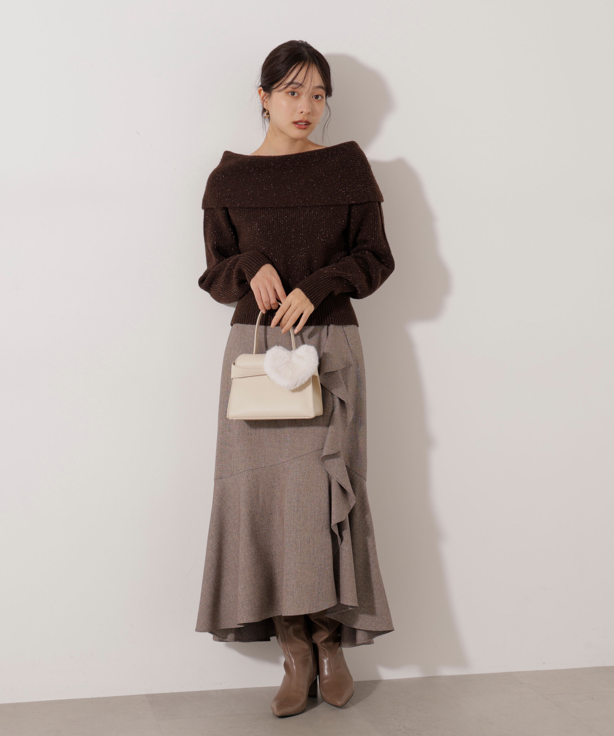 PROPORTION BODY DRESSING「ラメ入りオフショルニット」|ニット・セーター|