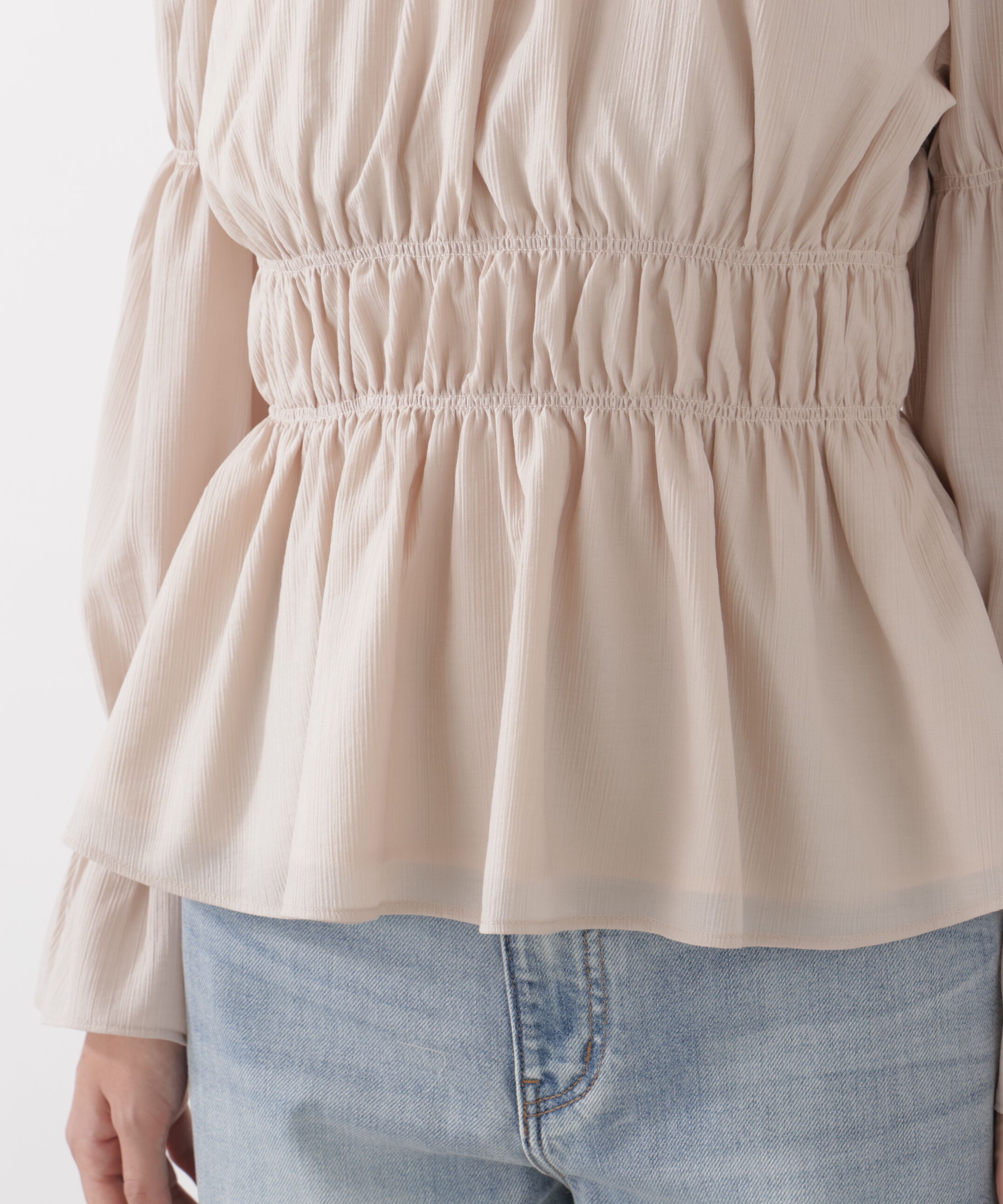 PROPORTION BODY DRESSING「ウエストシャーリングブラウス　26SS」|シャツ・ブラウス|