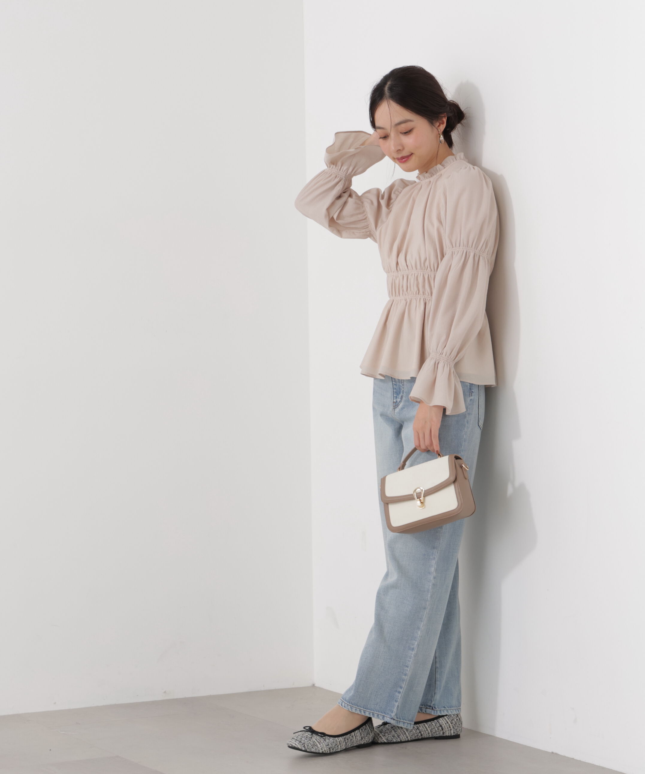 PROPORTION BODY DRESSING「ウエストシャーリングブラウス　26SS」|シャツ・ブラウス|