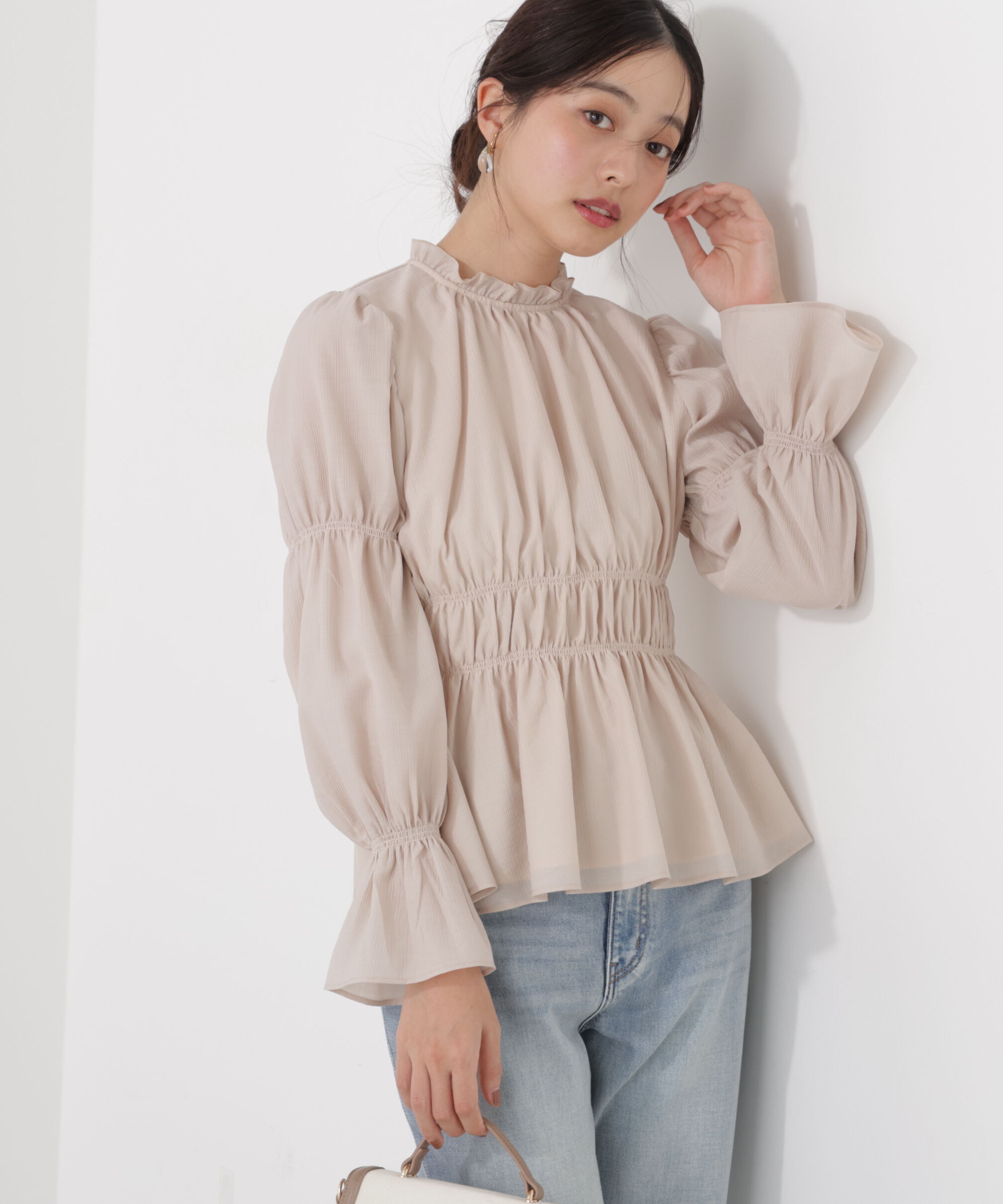 PROPORTION BODY DRESSING「ウエストシャーリングブラウス　26SS」|シャツ・ブラウス|