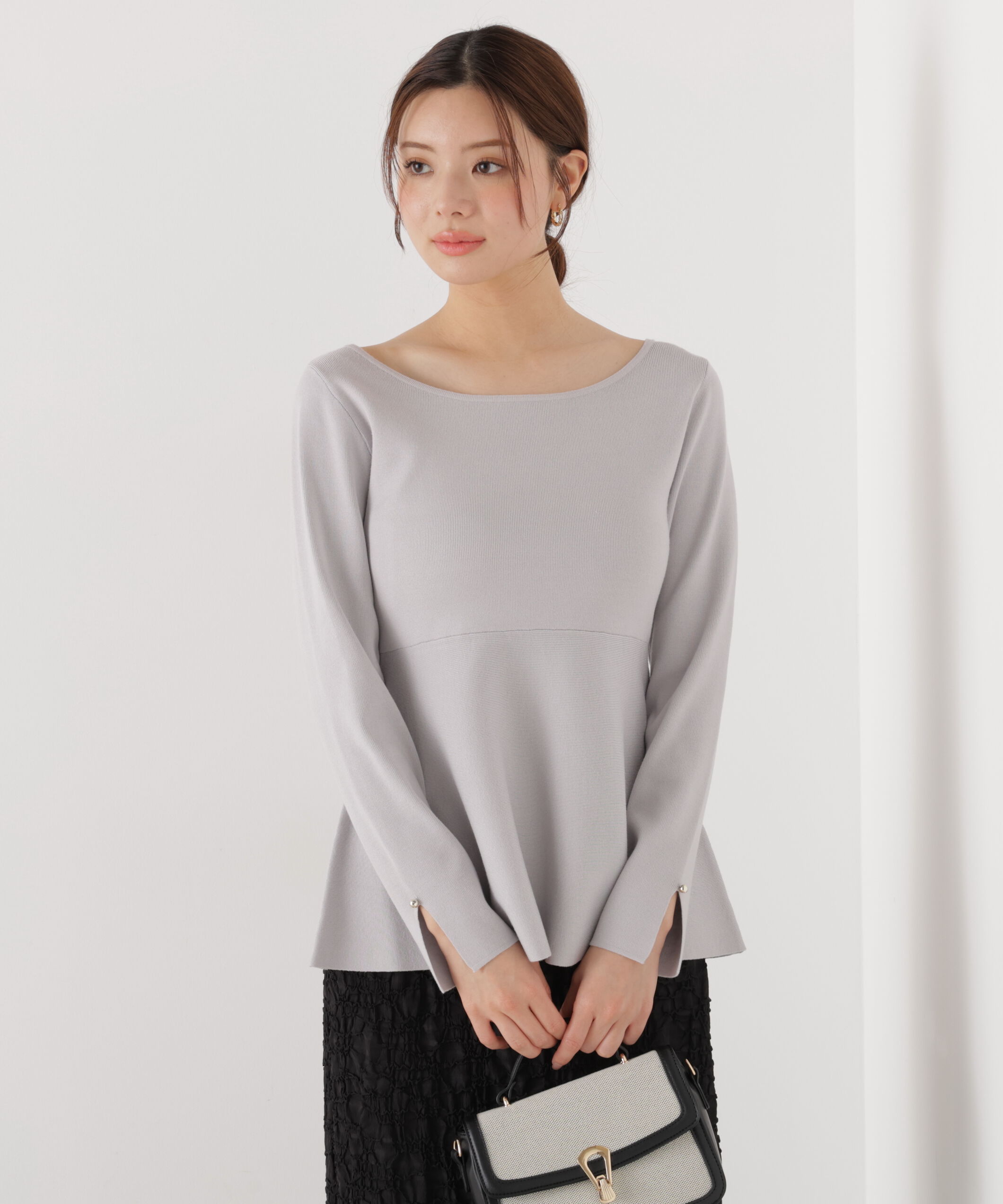 PROPORTION BODY DRESSING「ペプラムベーシックニット　26SS」|ニット・セーター|