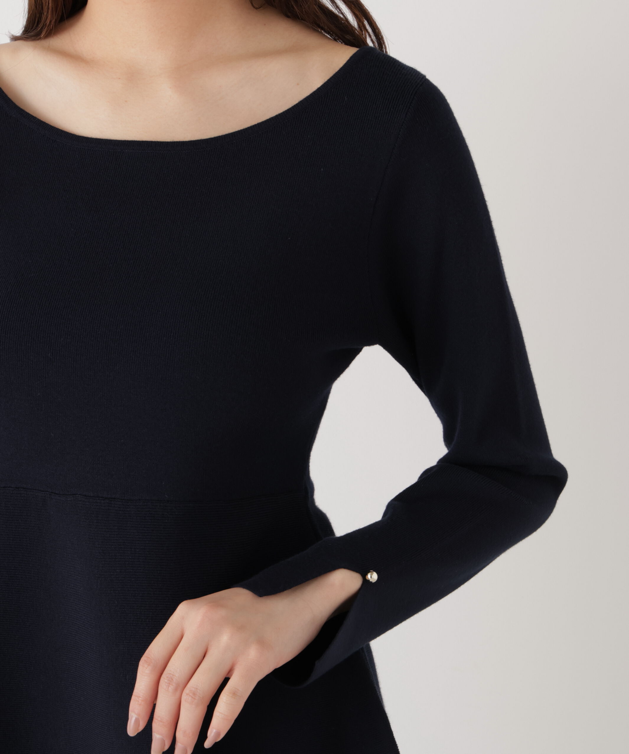 PROPORTION BODY DRESSING「ペプラムベーシックニット　26SS」|ニット・セーター|