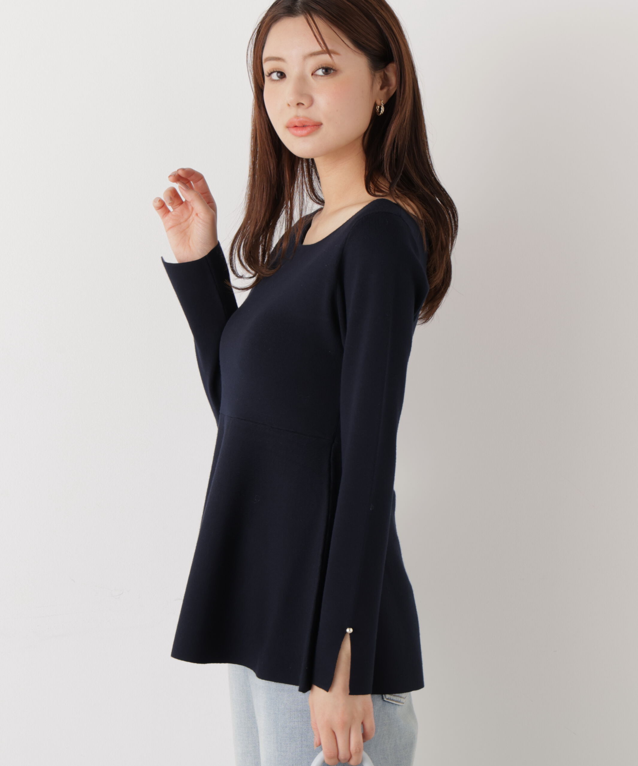 PROPORTION BODY DRESSING「ペプラムベーシックニット　26SS」|ニット・セーター|