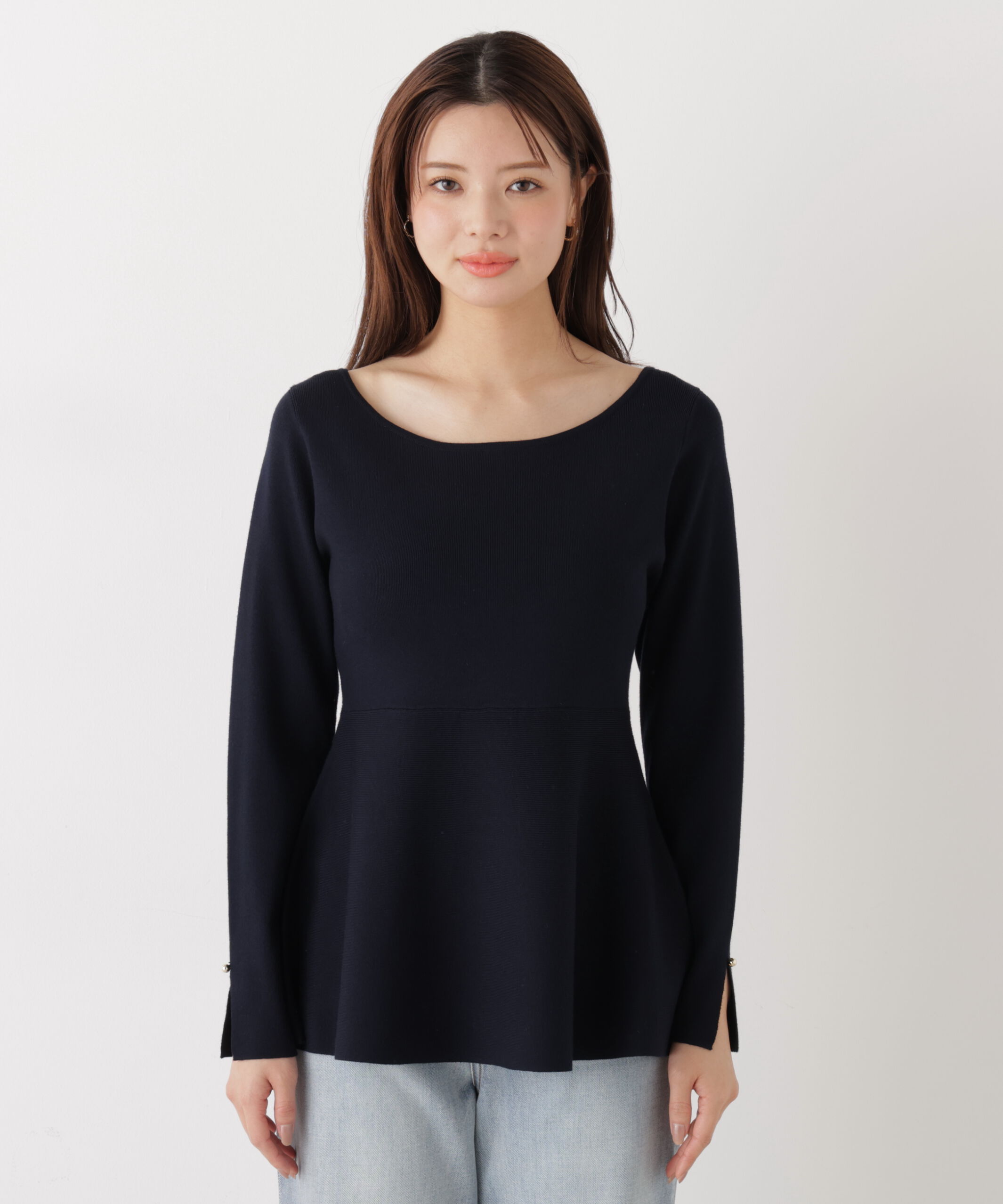 PROPORTION BODY DRESSING「ペプラムベーシックニット　26SS」|ニット・セーター|