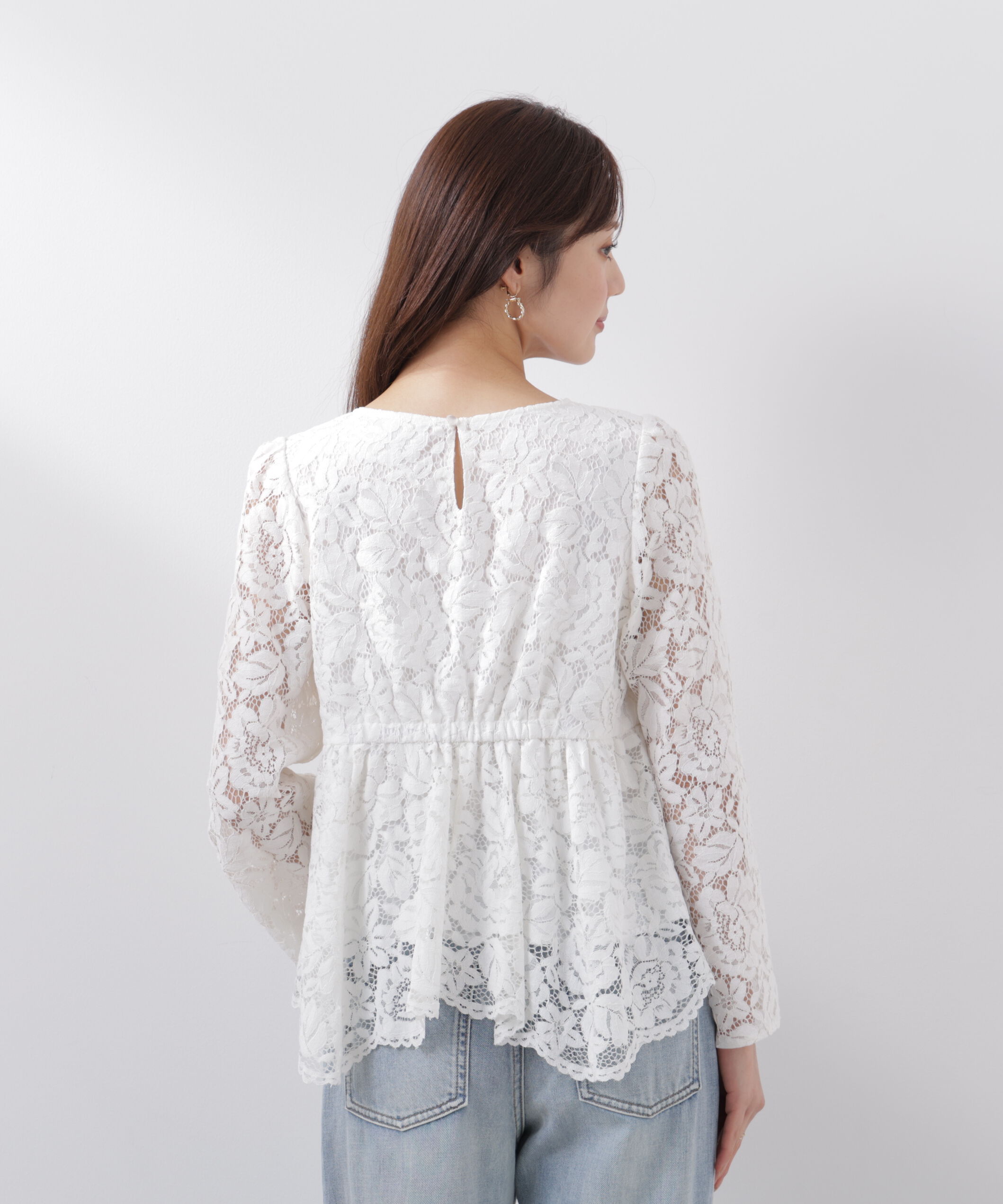 PROPORTION BODY DRESSING「レースペプラムブラウス　26SS」|シャツ・ブラウス|