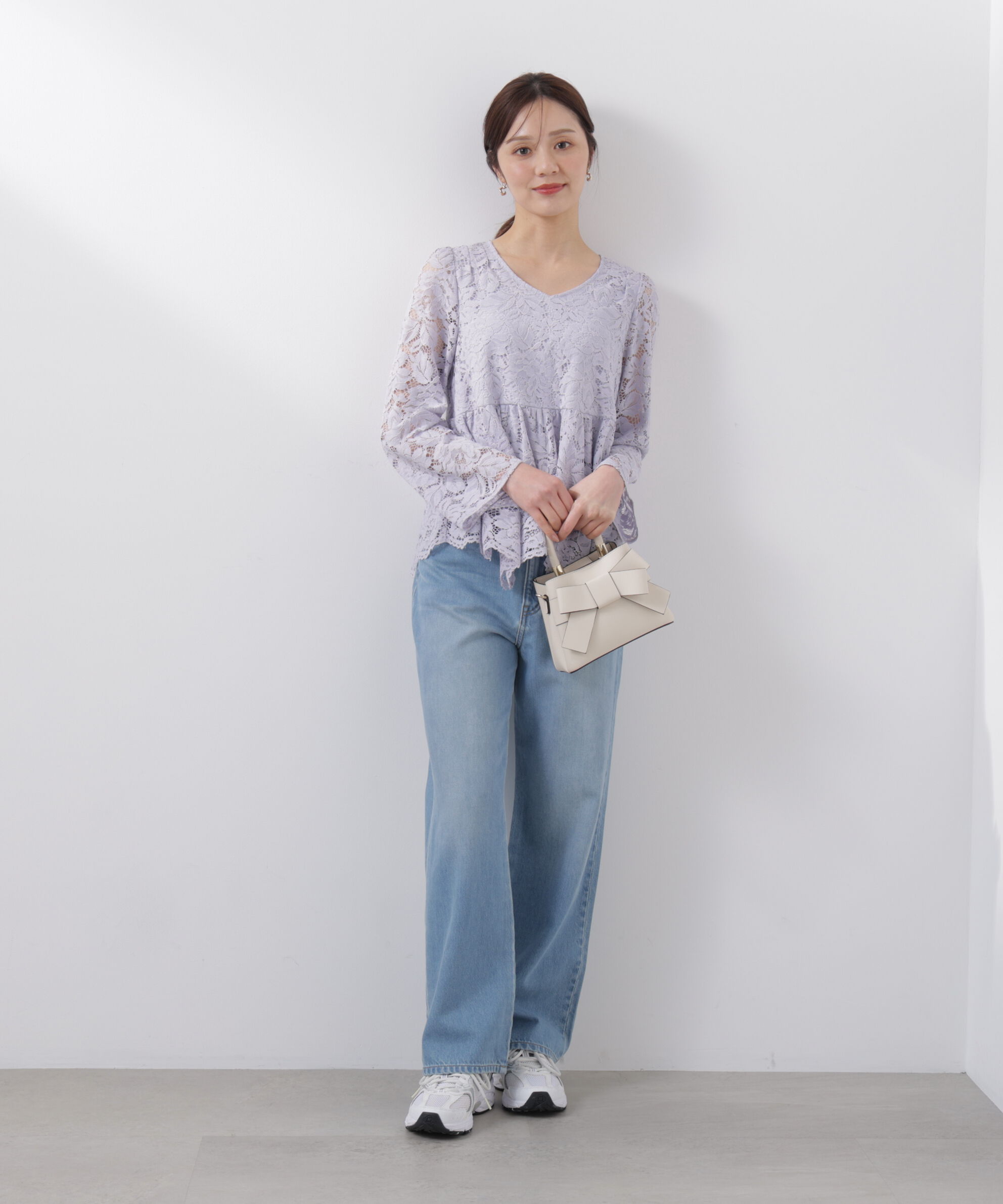 PROPORTION BODY DRESSING「レースペプラムブラウス　26SS」|シャツ・ブラウス|