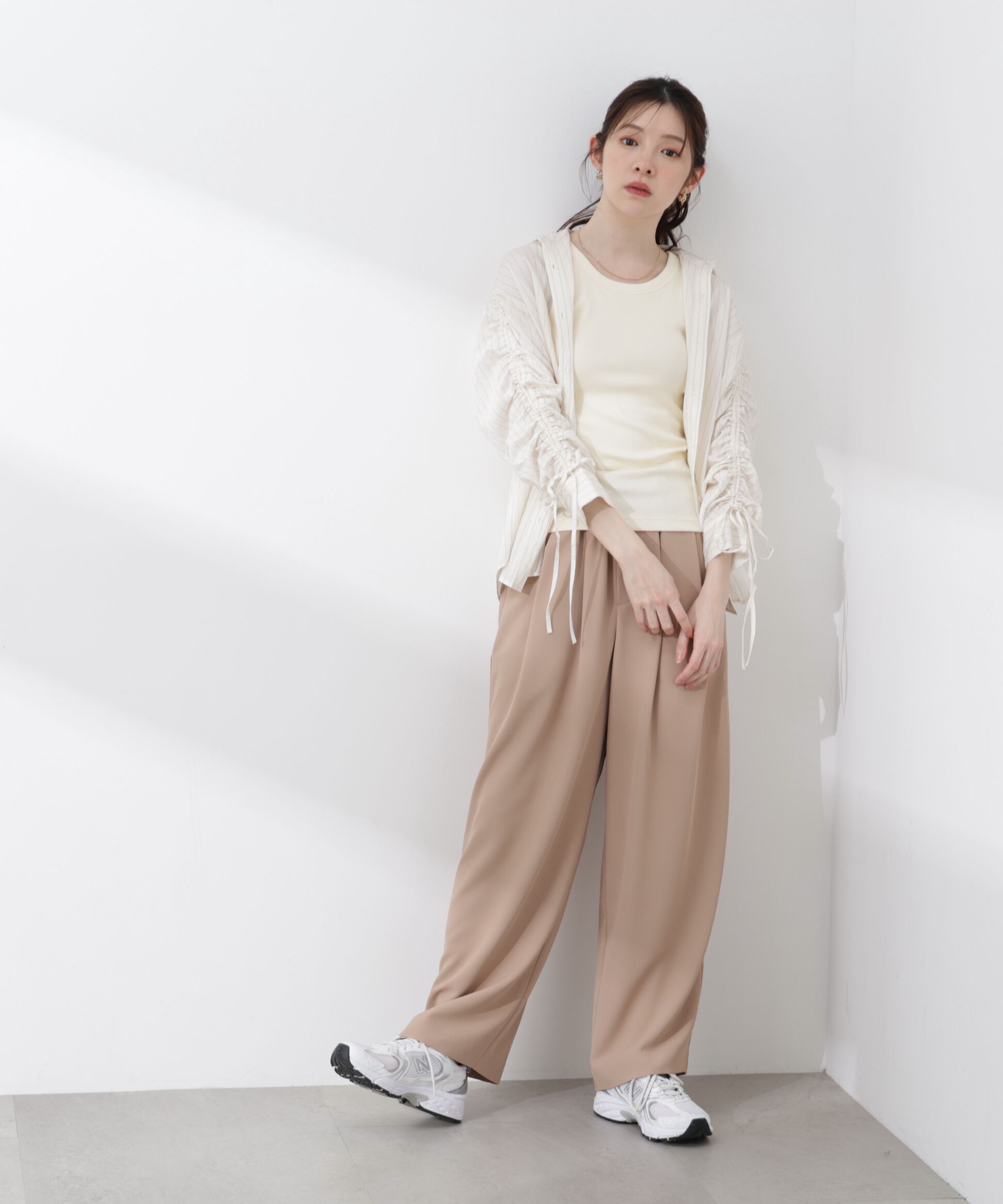 PROPORTION BODY DRESSING「〈a/mie〉ドロストスリーブシャツ 26SS」|シャツ・ブラウス|