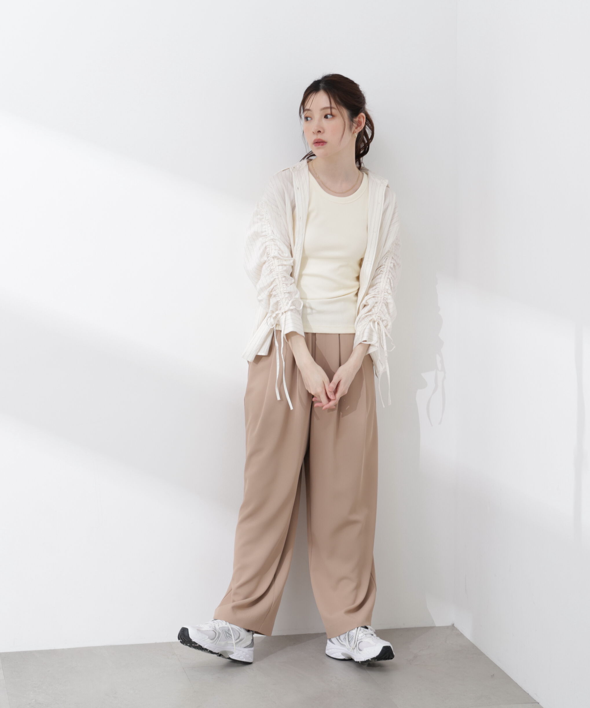 PROPORTION BODY DRESSING「〈a/mie〉ドロストスリーブシャツ 26SS」|シャツ・ブラウス|