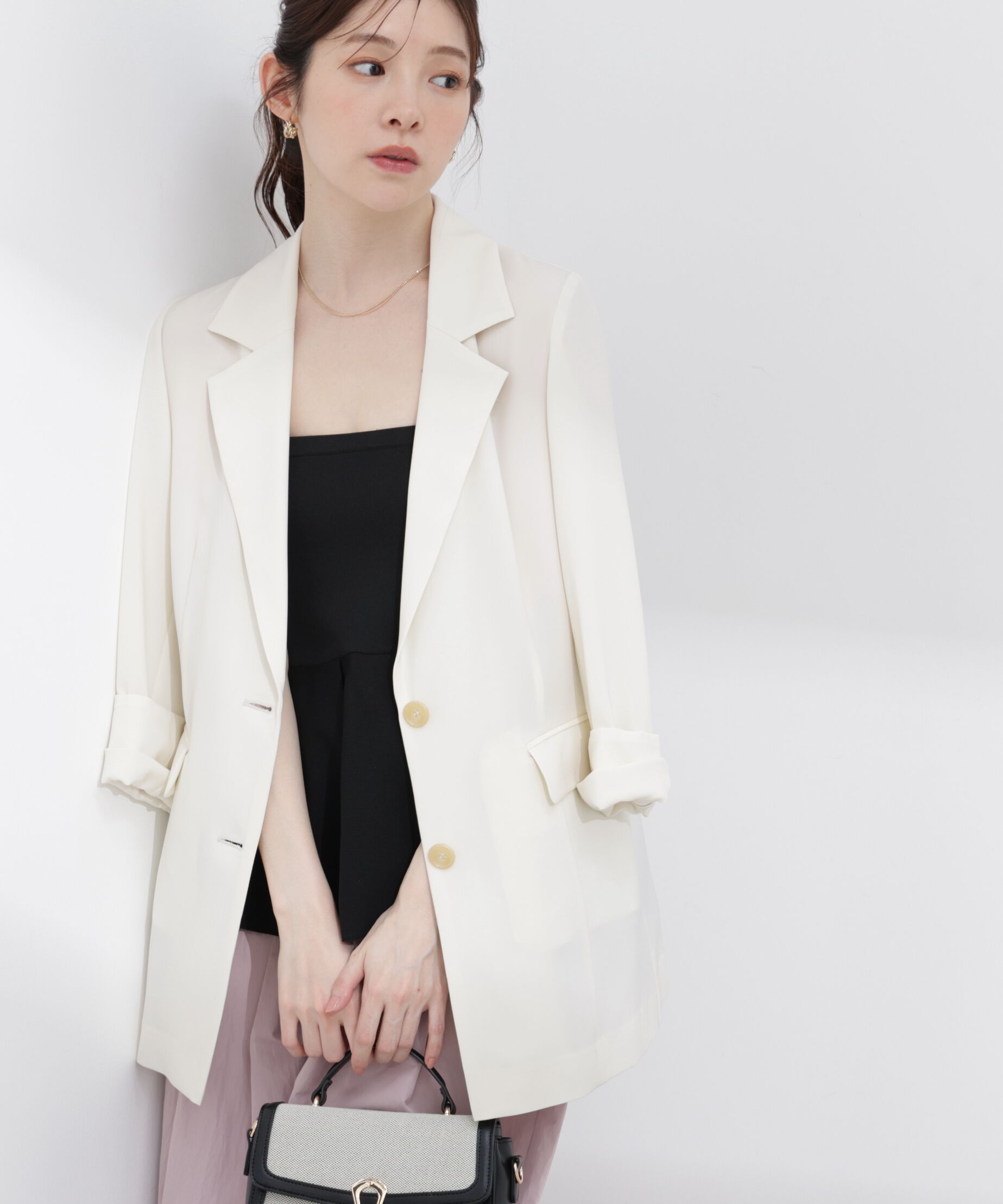 PROPORTION BODY DRESSING「〈a/mie〉ペプラムニットビスチェ 26SS」|カーディガン|